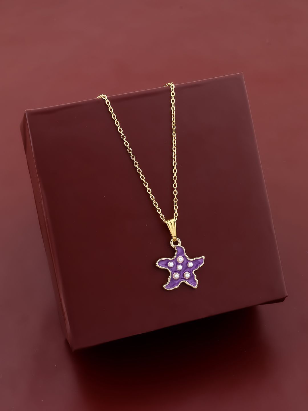 SZN Women Gold-Plated Enamelled Necklace-picture-36