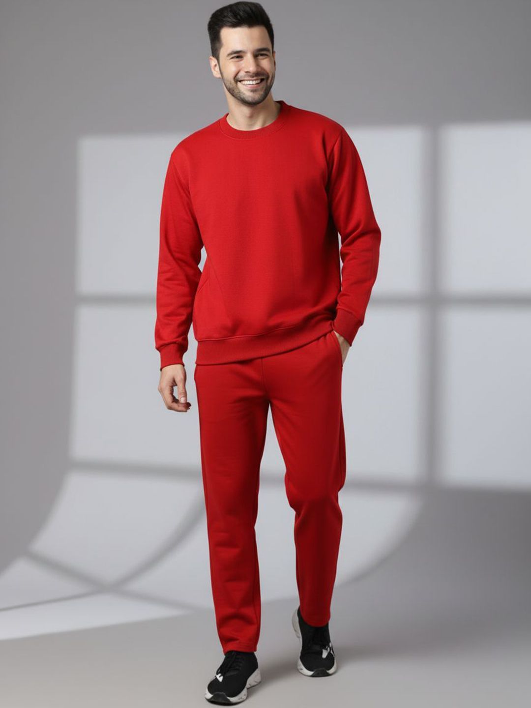 MACK JONNEY Round Neck Mid-Rise Fleece Sweatshirt & Trackpant-picture-36