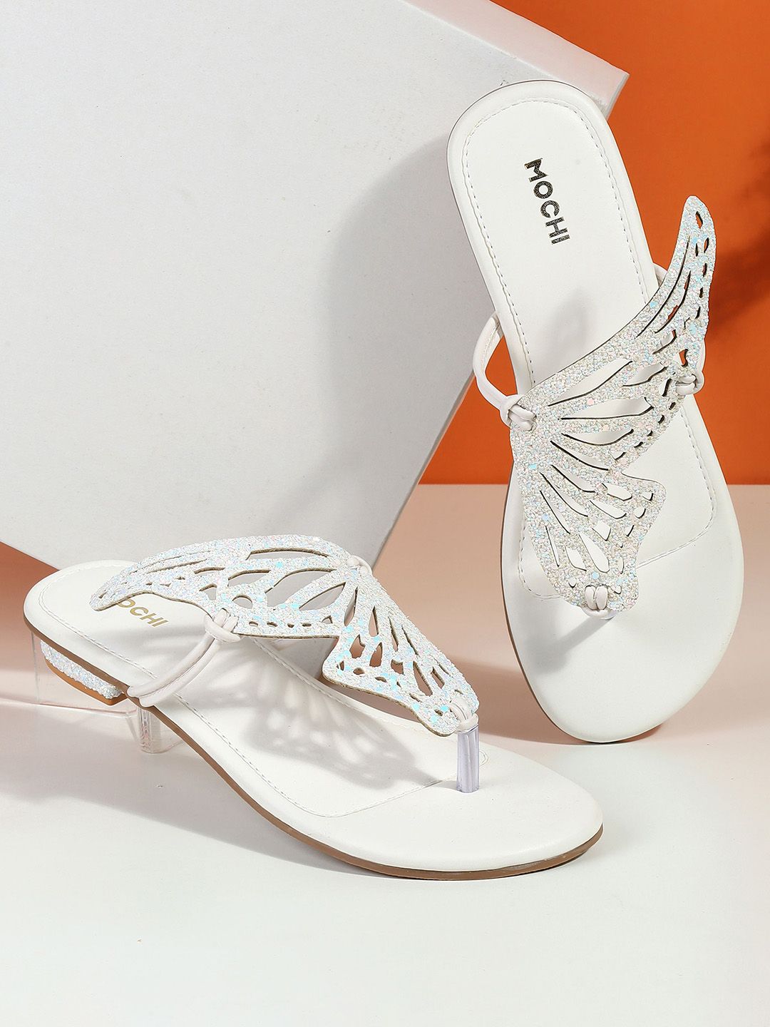 Mochi Women Open Toe Embellished Block Heel Sandals-picture-24