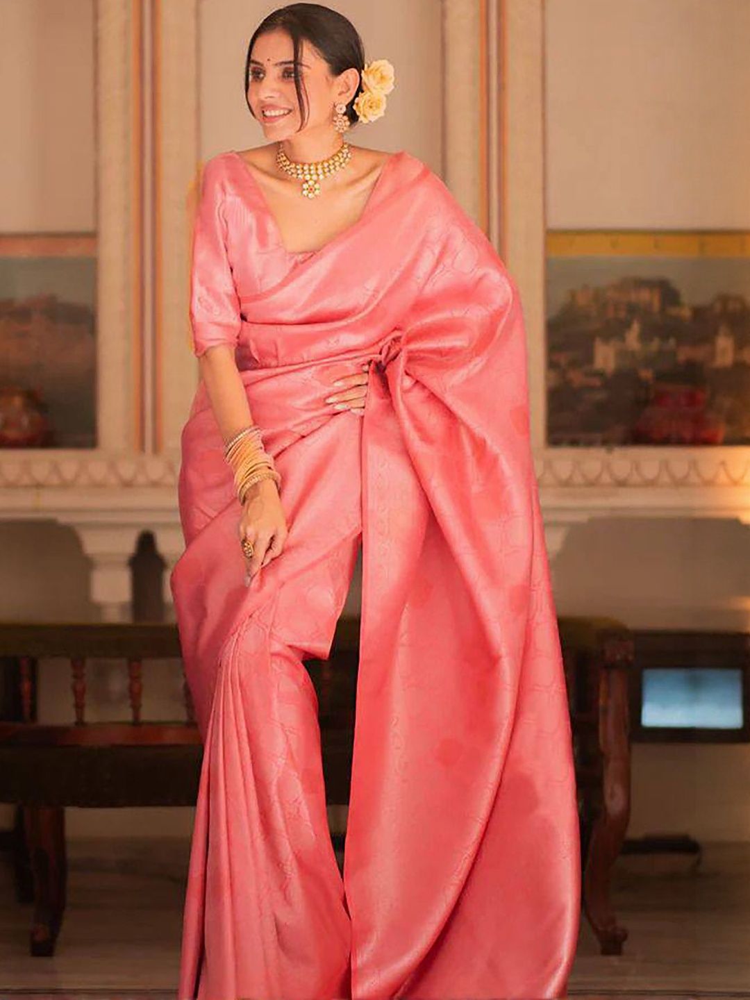 Moda Rapido Woven Design Silk Blend Designer Saree-picture-34