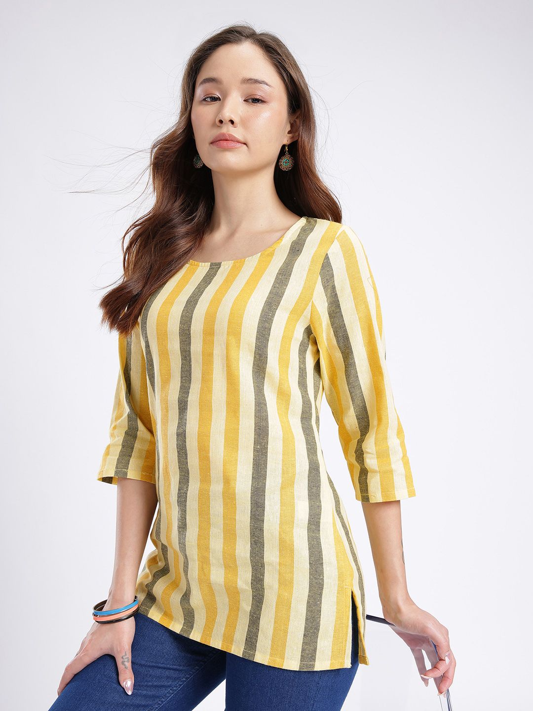 Anouk Rustic Striped Straight Kurti-picture-17