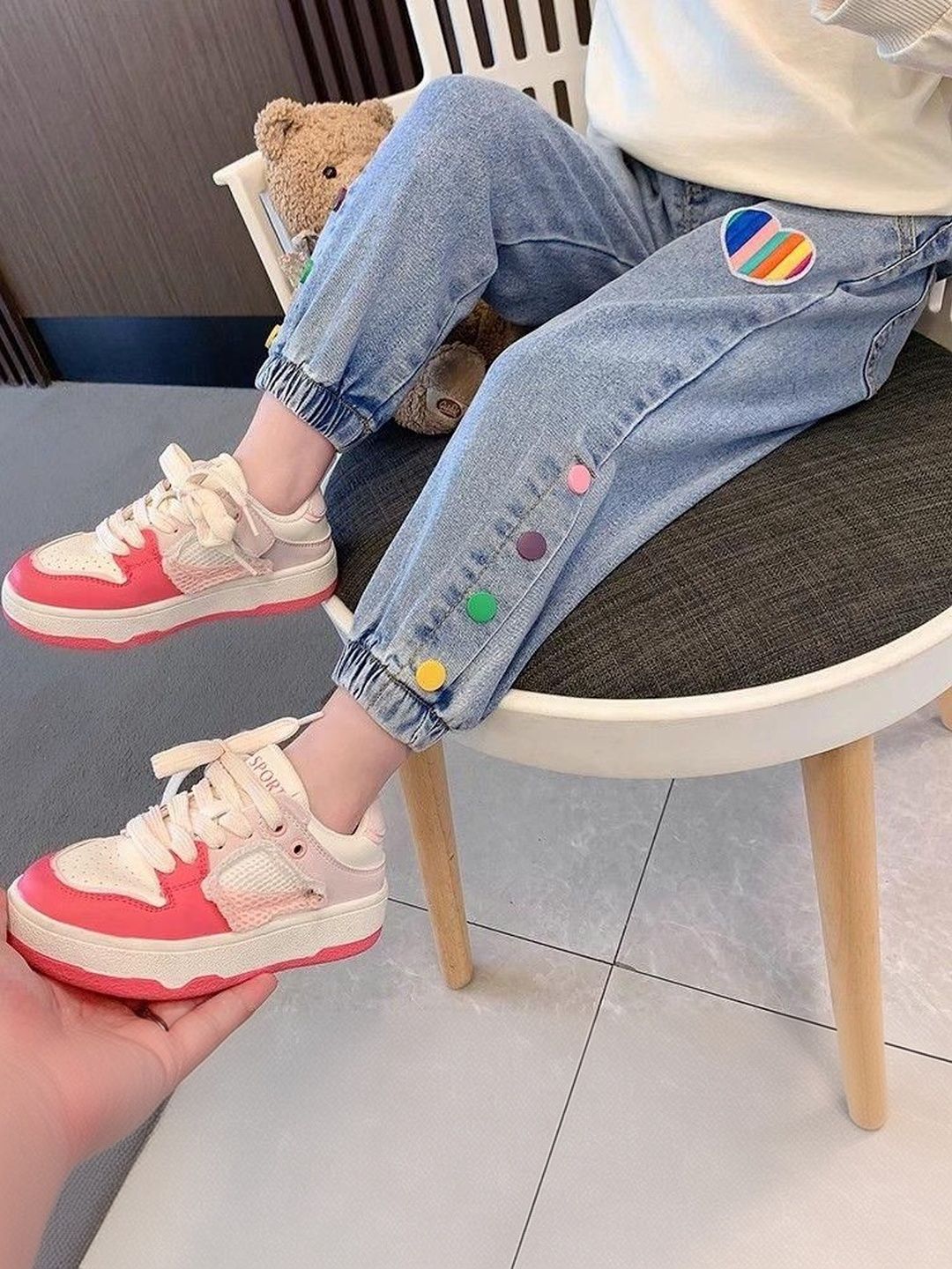 POP STREET KIDS Infants Regular Fit High-Rise Light Fade Cotton Jeans-picture-21