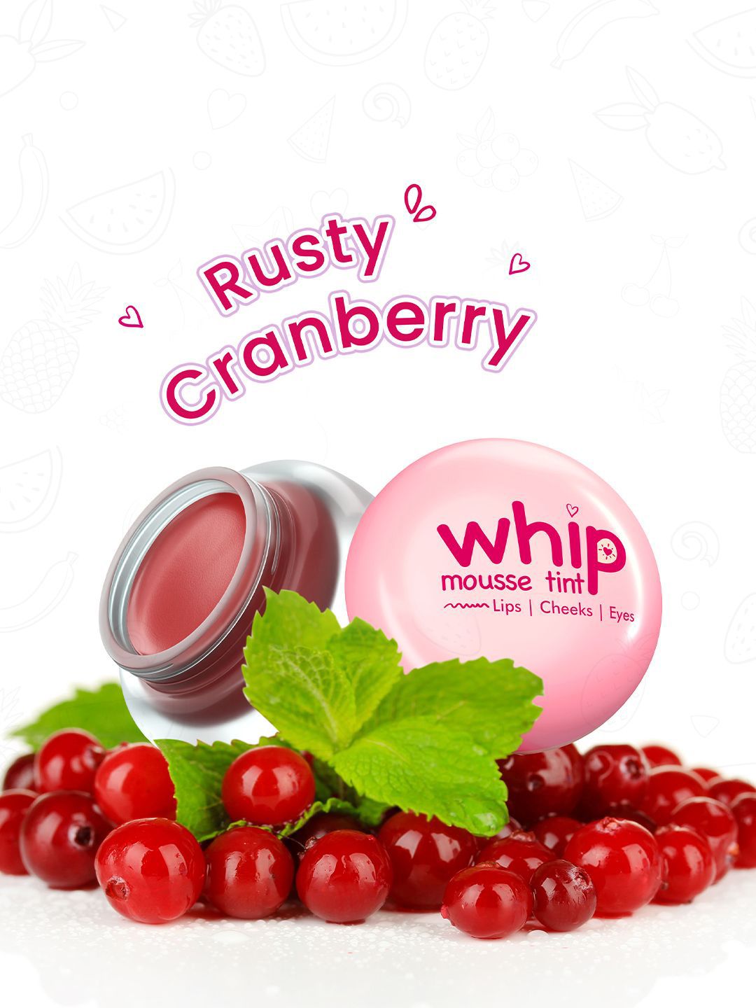 GLAM21 Whip Mousse Tint For Lips, Eyes & Cheeks With Vitamin E - Rusty Cranberry 05-picture-31