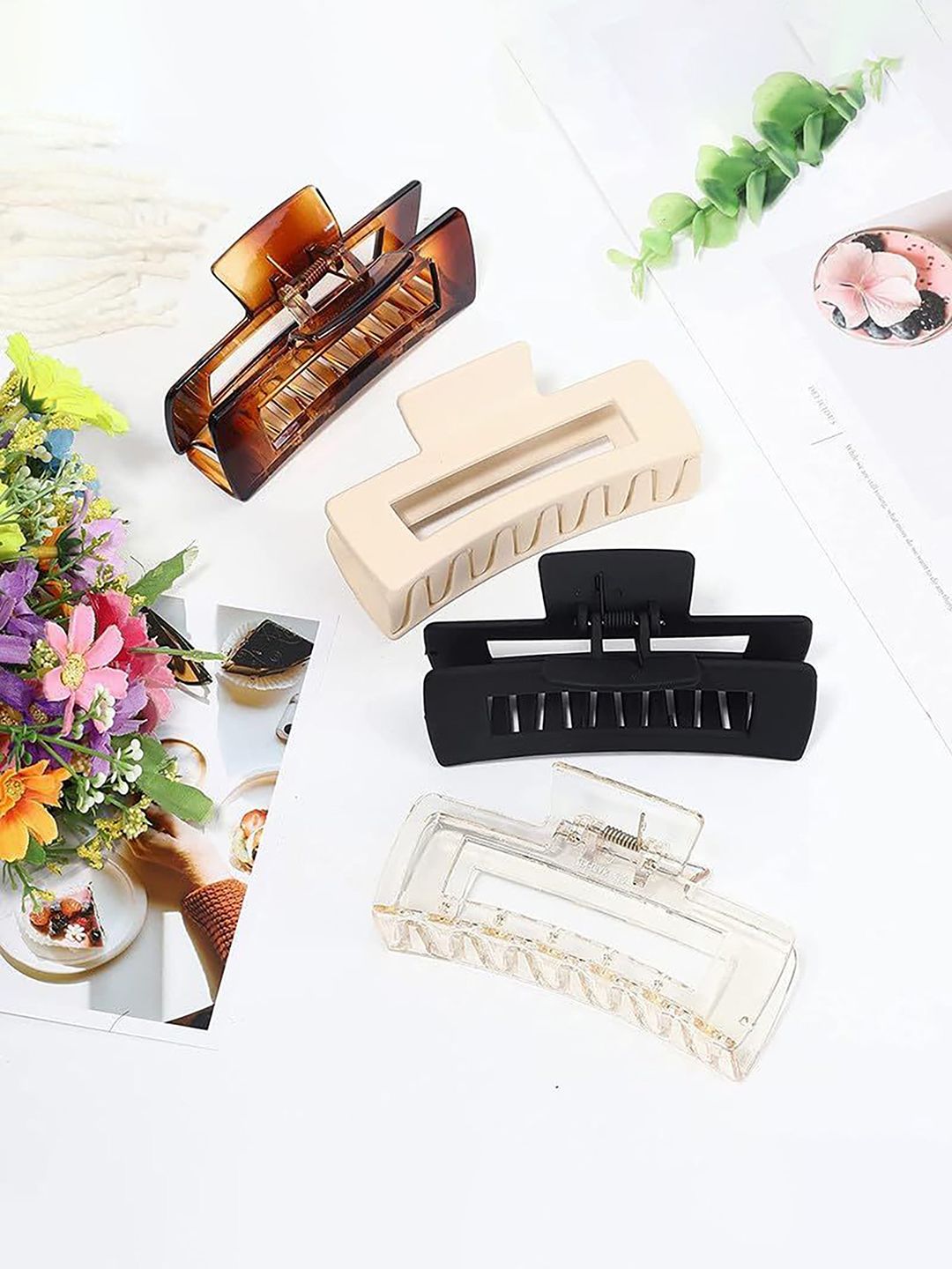GLOSSY Women Set of 4 Claw Clip-image-1