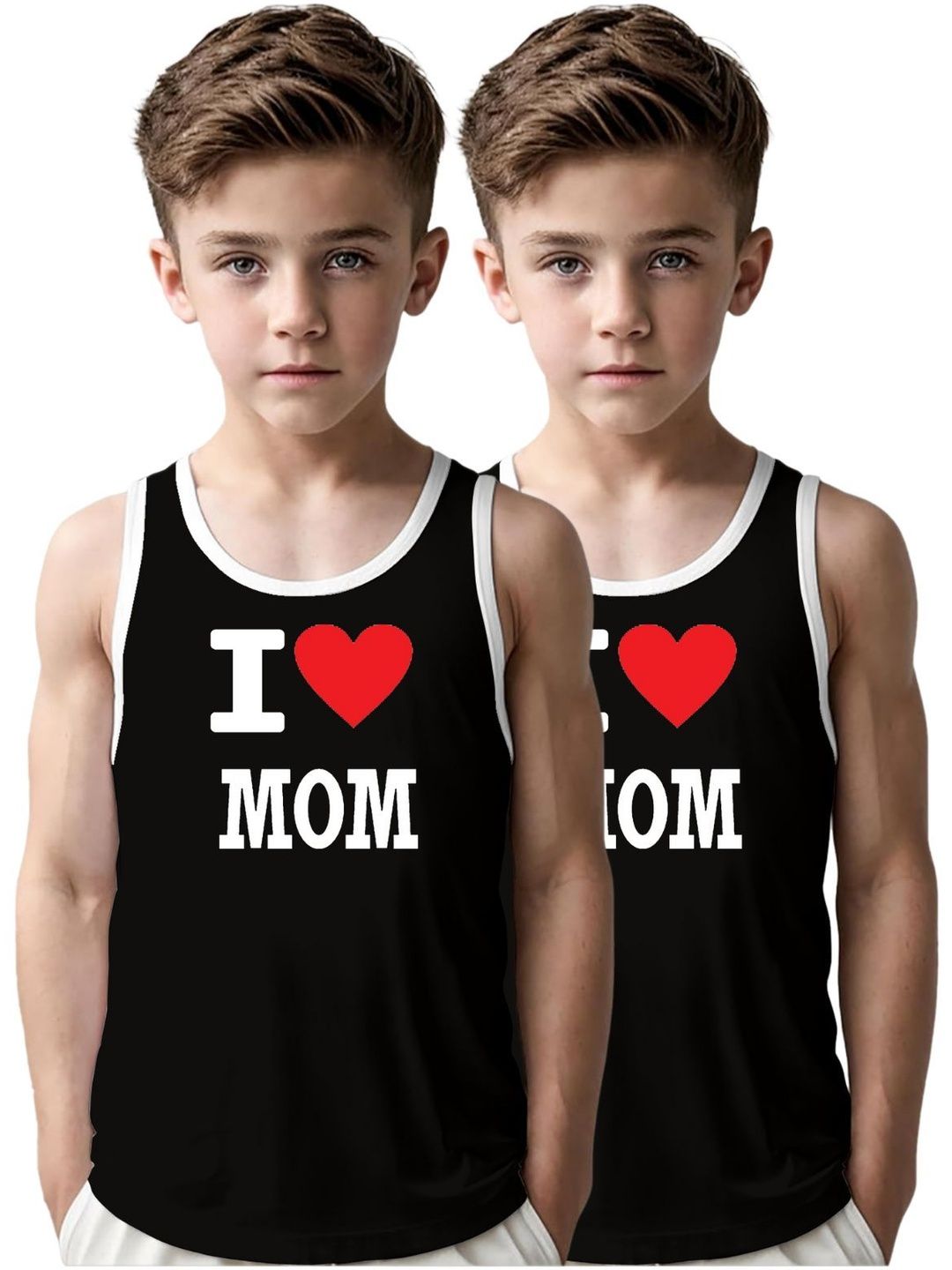 MGRS Boys Pack Of 2 Printed Cotton Basic Vests-image-6