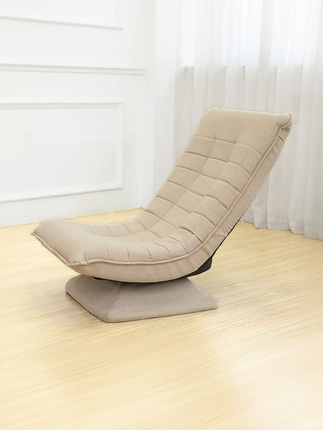 Kawachi Beige Folding Recliner Gaming Lounge Chair