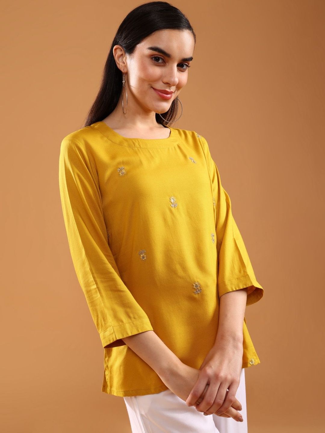 LIMEROAD Embellished Sequinned Sequinned Kurti-picture-30
