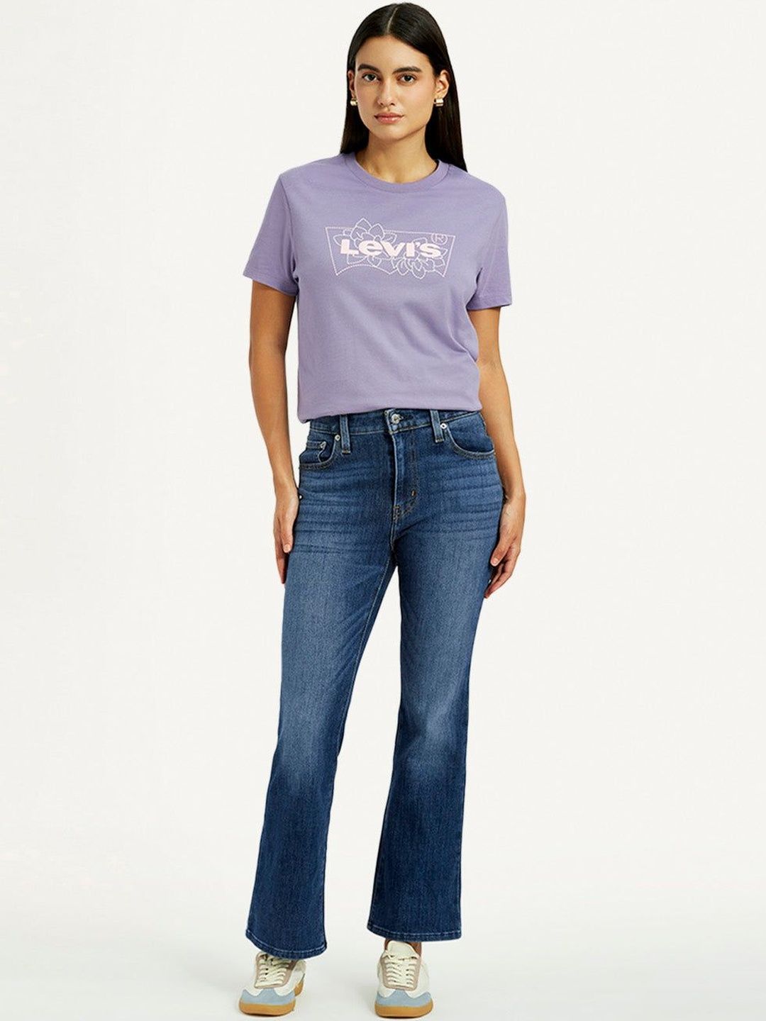 Levis Women Classic Bootcut High-Rise Light Fade Stretchable Jeans-picture-27