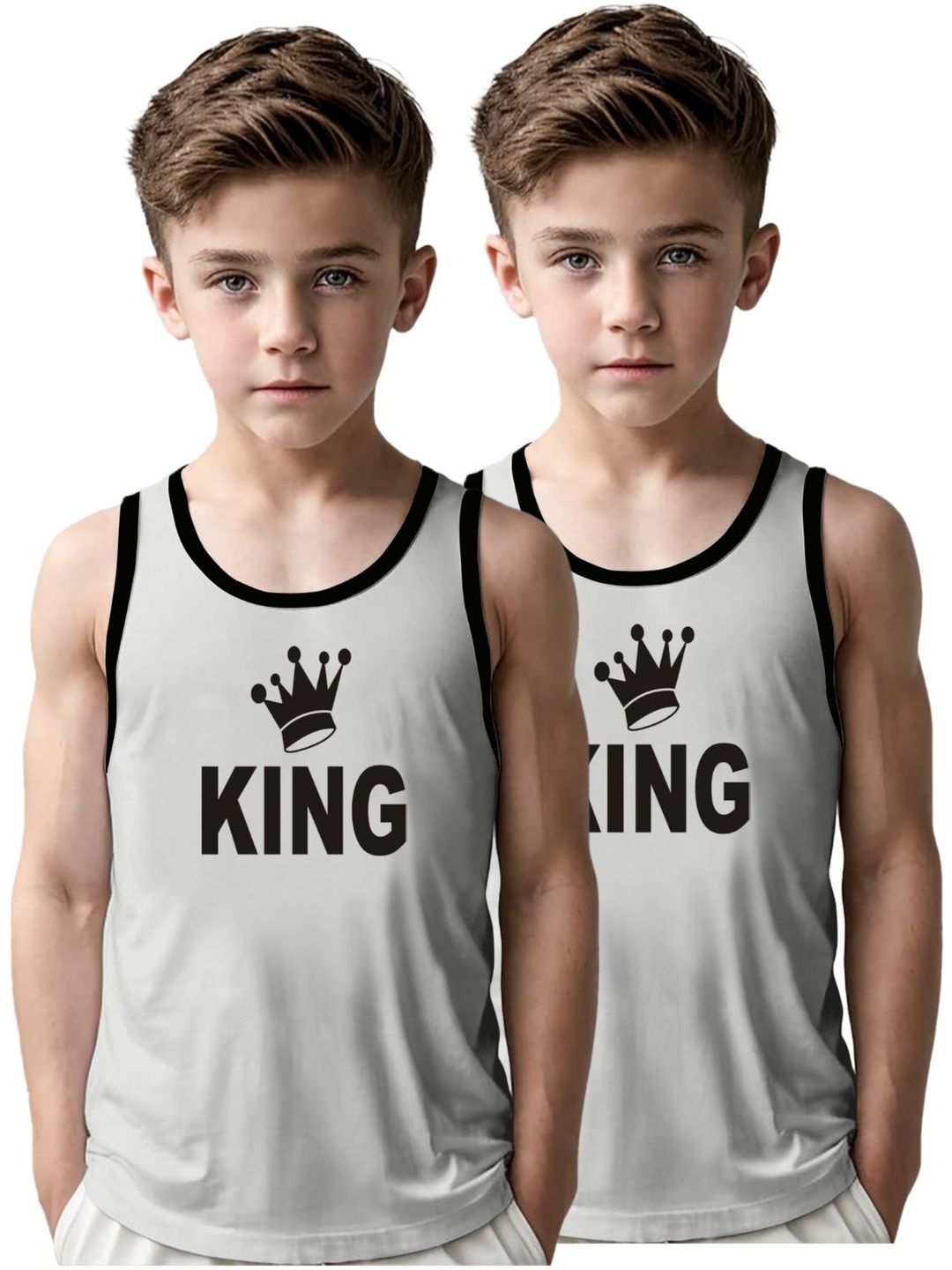 MGRS Boys Pack Of 2 Printed Cotton Basic Vests-picture-38