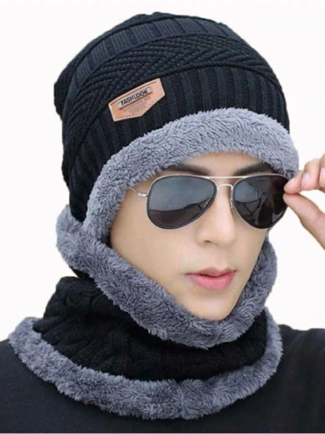 FLEXCYCAP Unisex Woollen Beanie & Neck Warmer-picture-35
