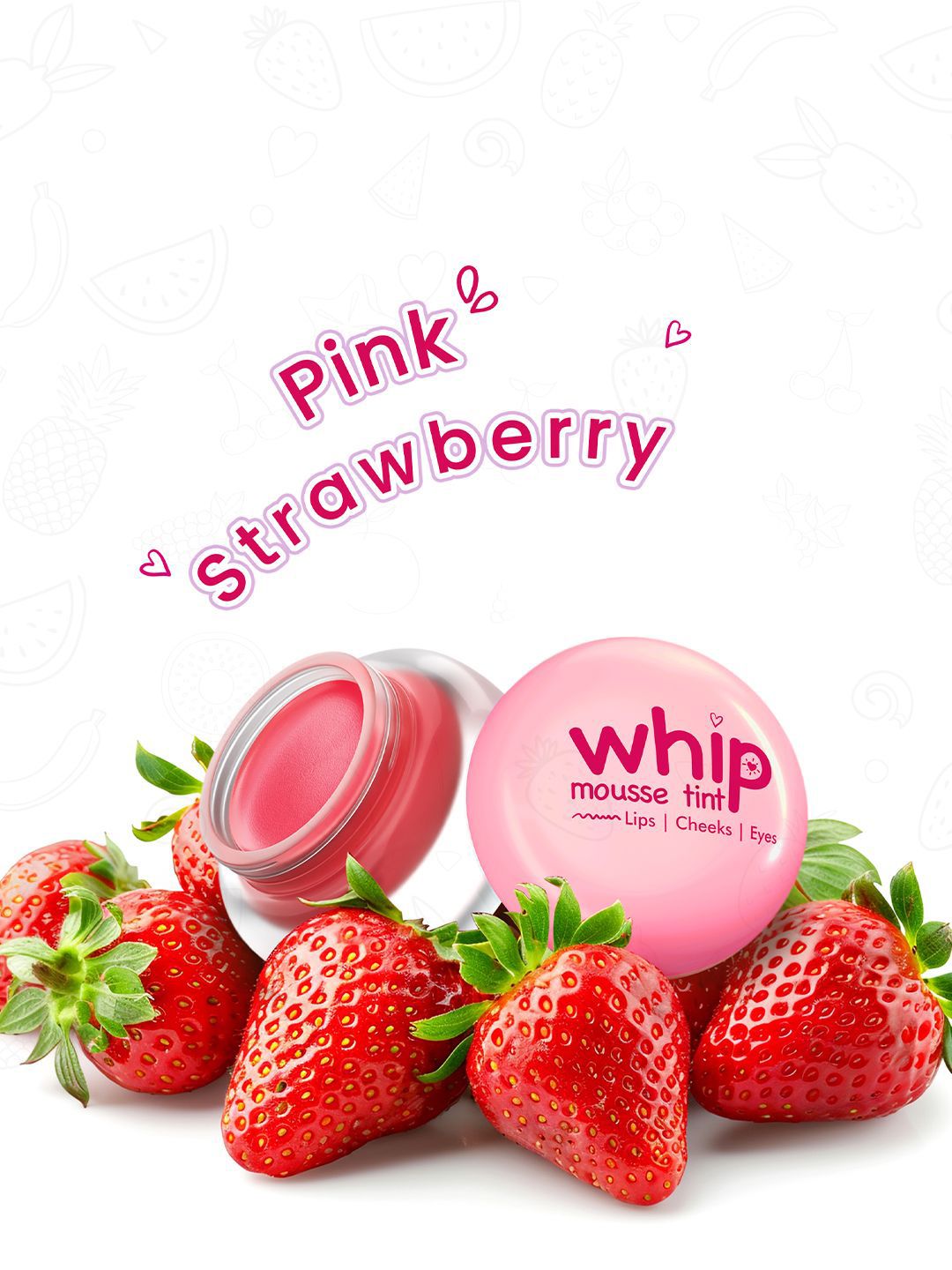 GLAM21 Whip Lips Eyes & Cheeks Mousse Tint with Vitamin E 4g - Pink Strawberry 03-picture-23