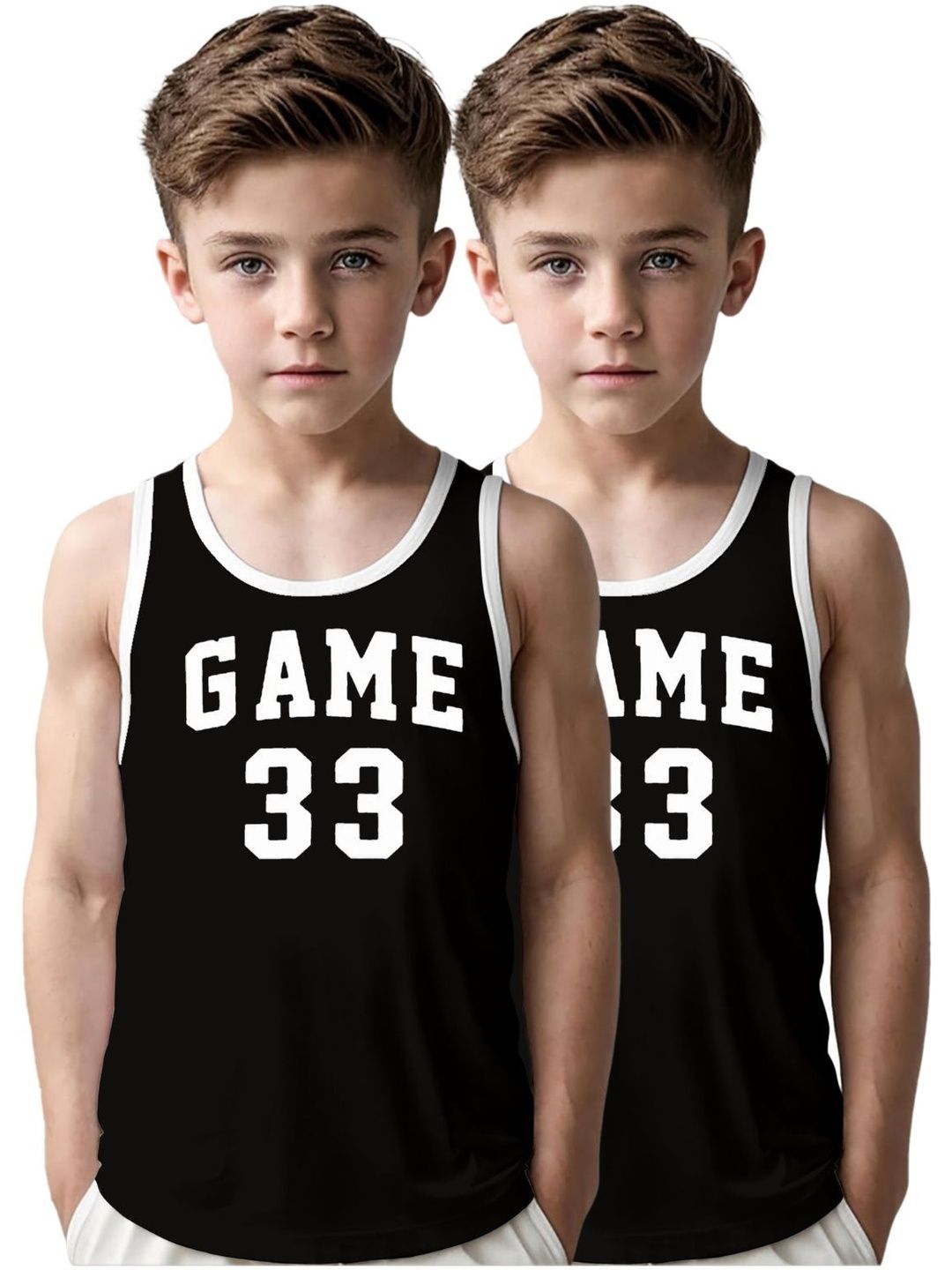 MGRS Boys Pack Of 2 Printed Cotton Basic Vests-image-7