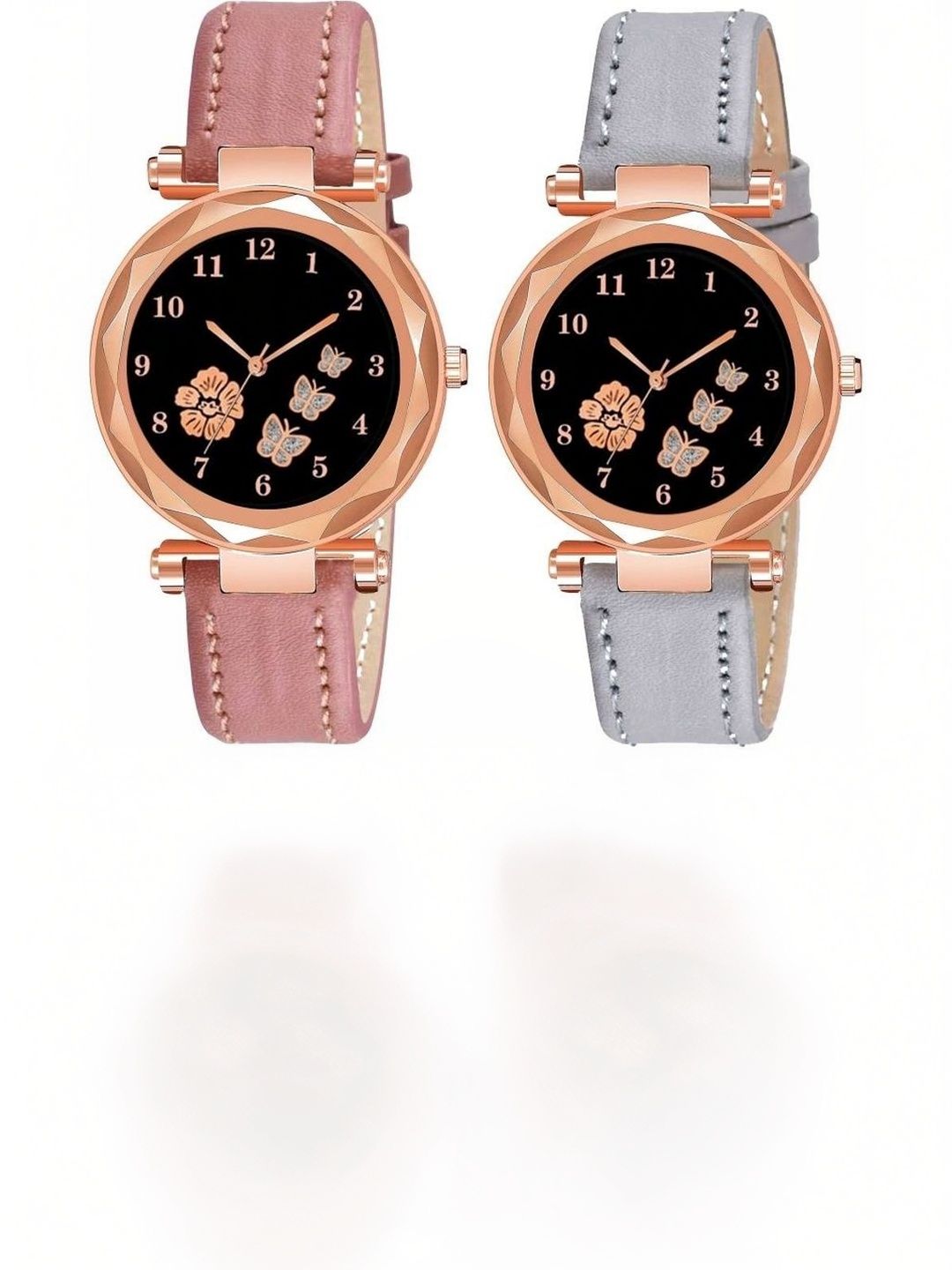 SZN Women Dial & Leather Straps Analogue Watch LD Peach&Grey-image-33