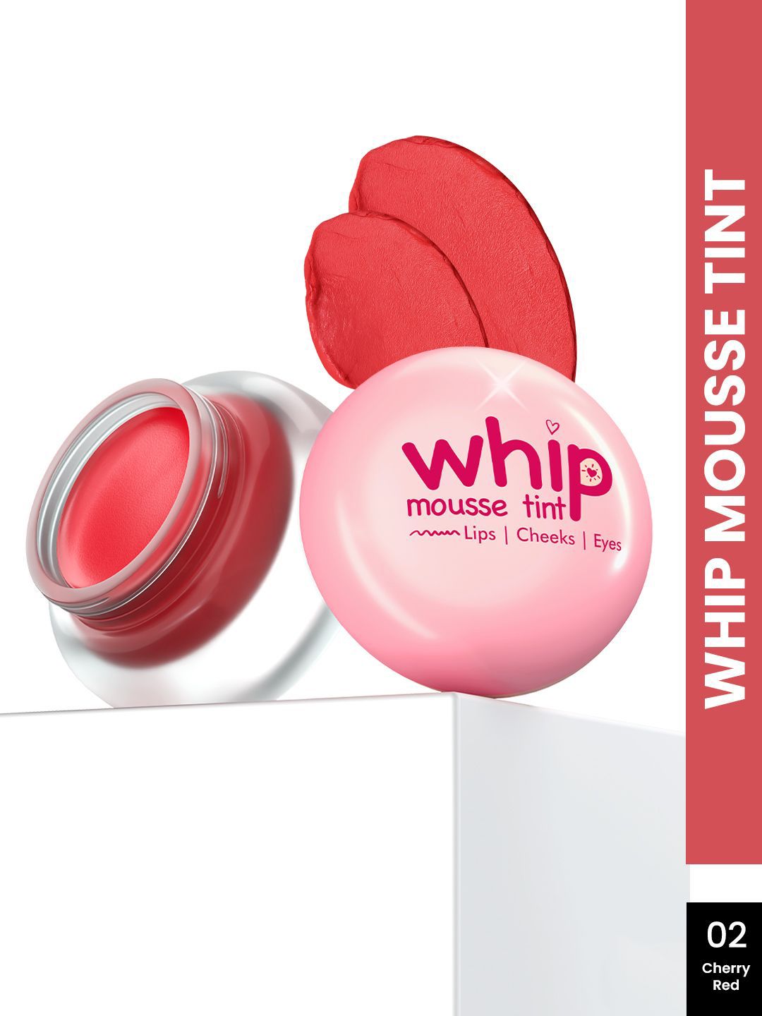 GLAM21 Whip Lips Eyes & Cheeks Mousse Tint with Vitamin E 4g - Cherry Red 02-picture-34