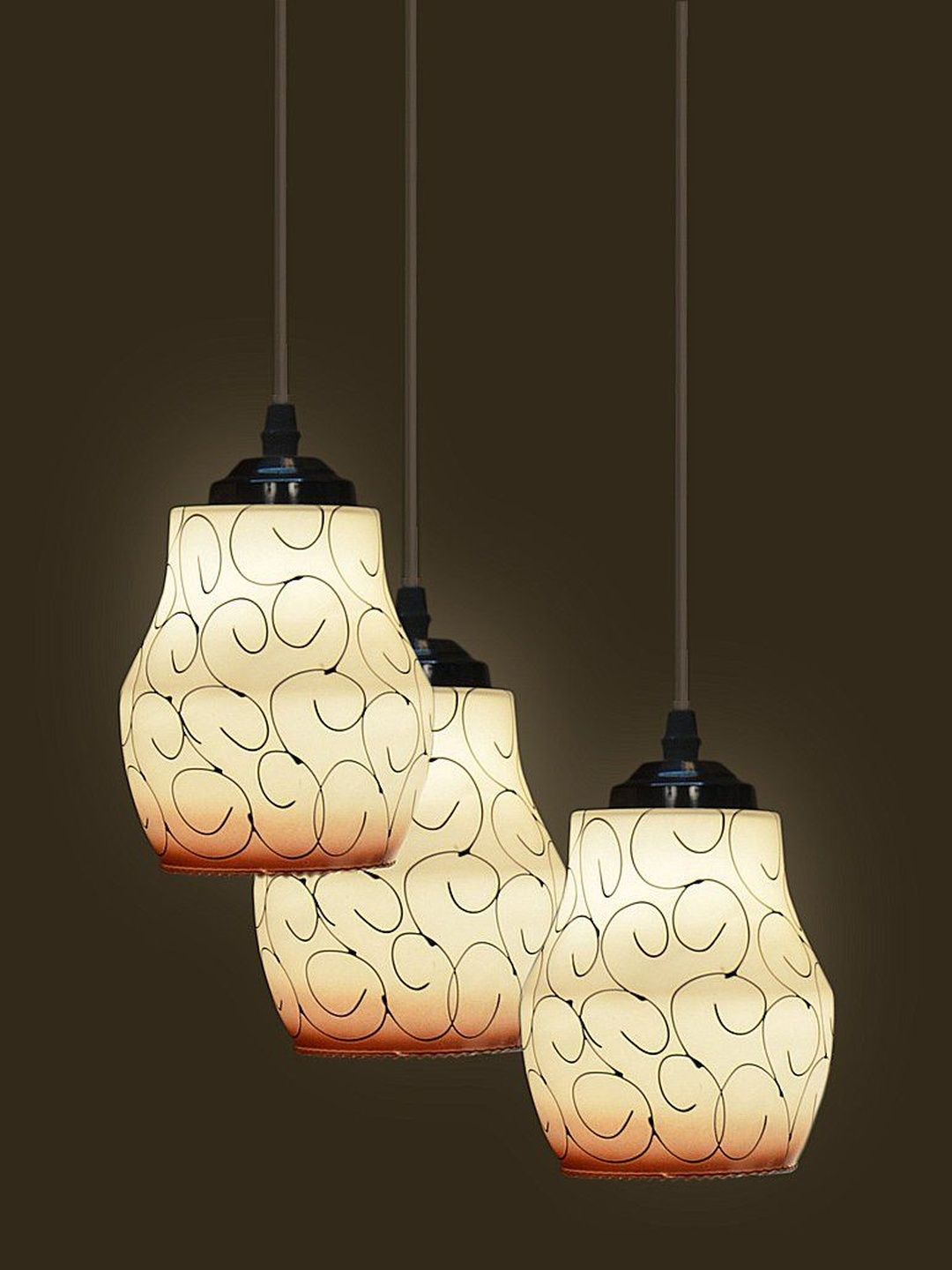 SOMIL White & White Printed Contemporary Ceiling Lamp-image-33