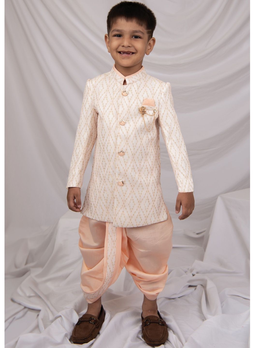 LITTLE COLLARS Boys Coat with Dhoti Pants-picture-21