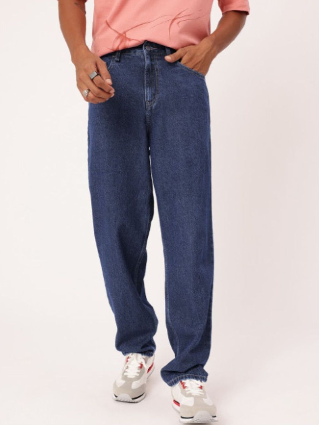 SZN Men Classic Relaxed Fit Mid-Rise Denim Stretchable Jeans-image-45