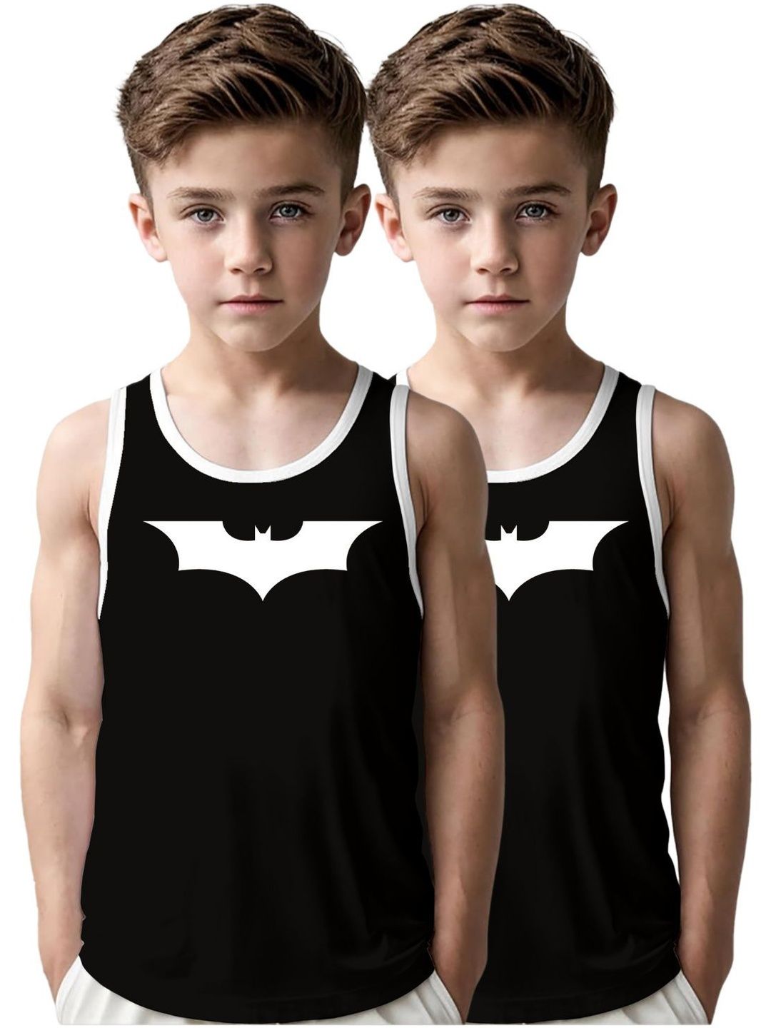 MGRS Boys Pack Of 2 Printed Cotton Basic Vests-image-32