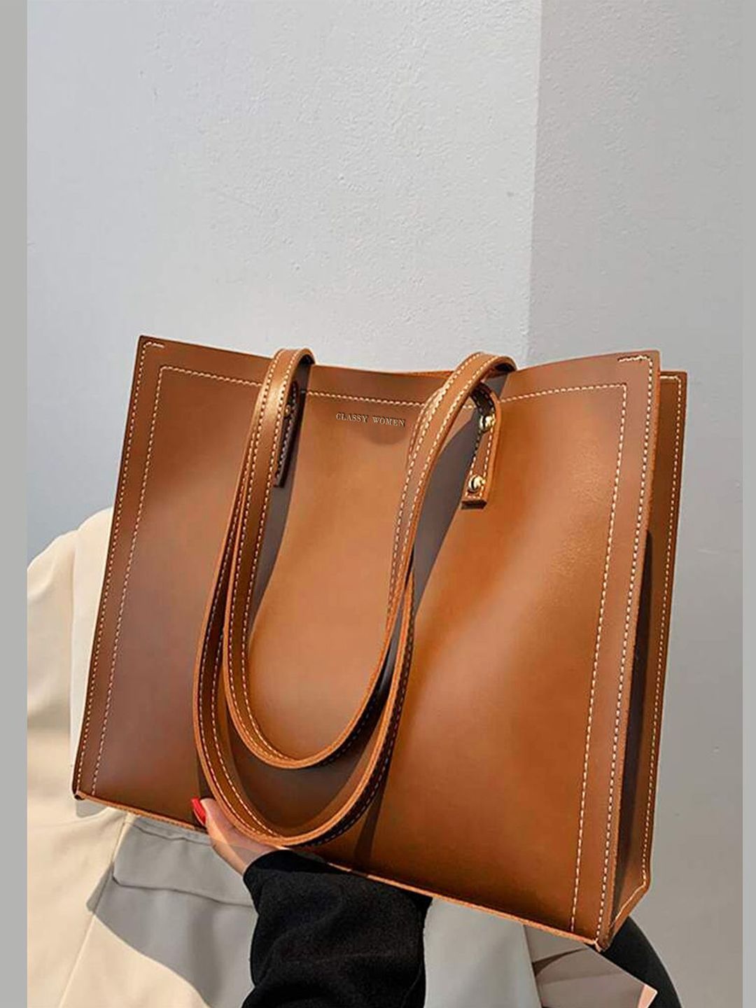 CLASSY WOMEN PU Shopper Handheld Bag-picture-11