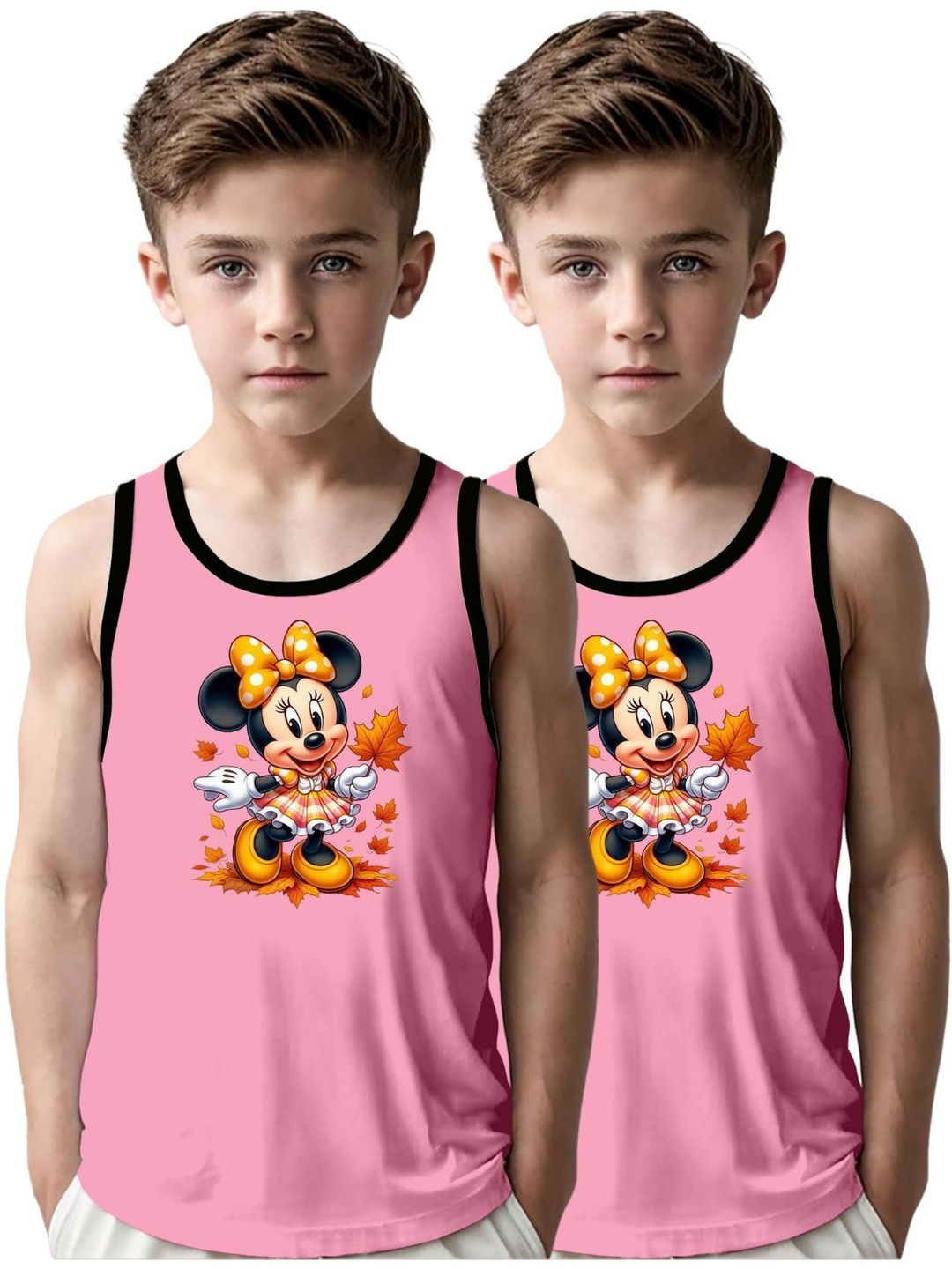 MGRS Boys Pack Of 2 Printed Cotton Basic Vests-picture-36