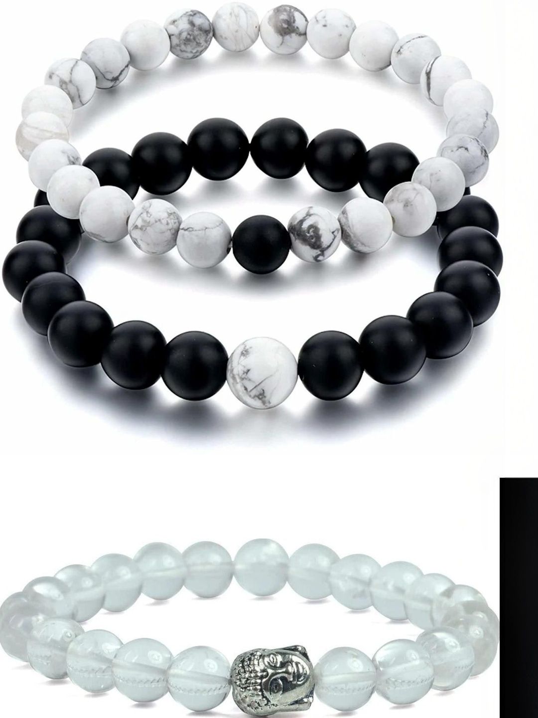 ARDLOR Set Of 3 Artificial Beaded Elasticated Bracelets-picture-37