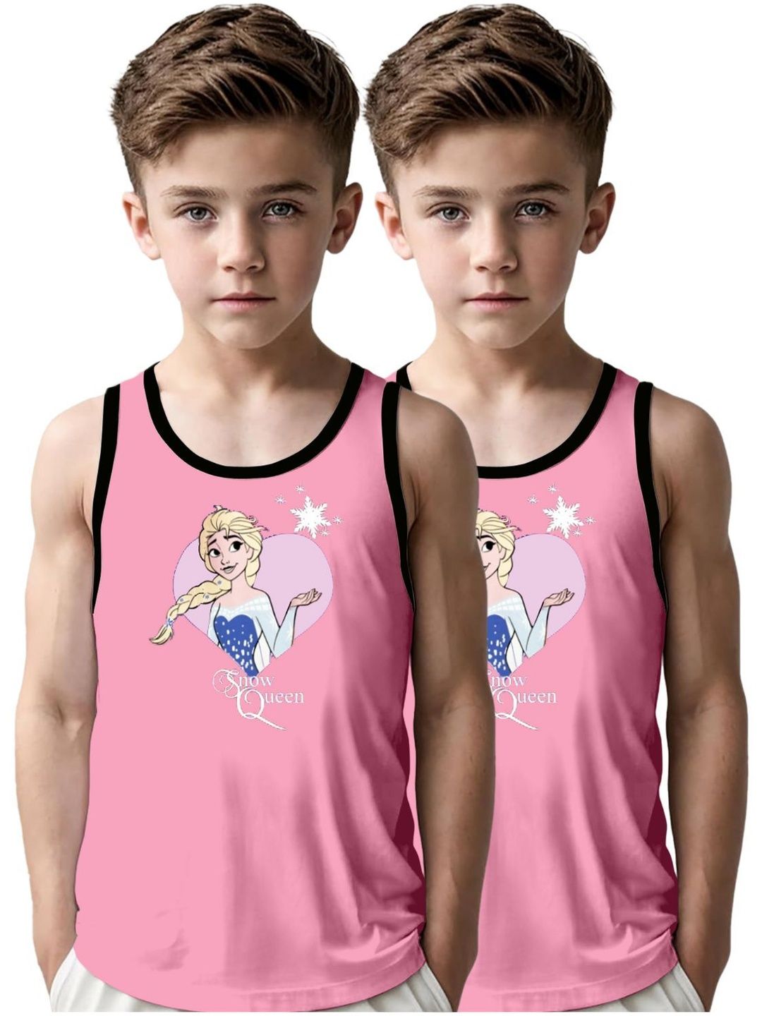 MGRS Boys Pack Of 2 Printed Cotton Basic Vests-picture-37