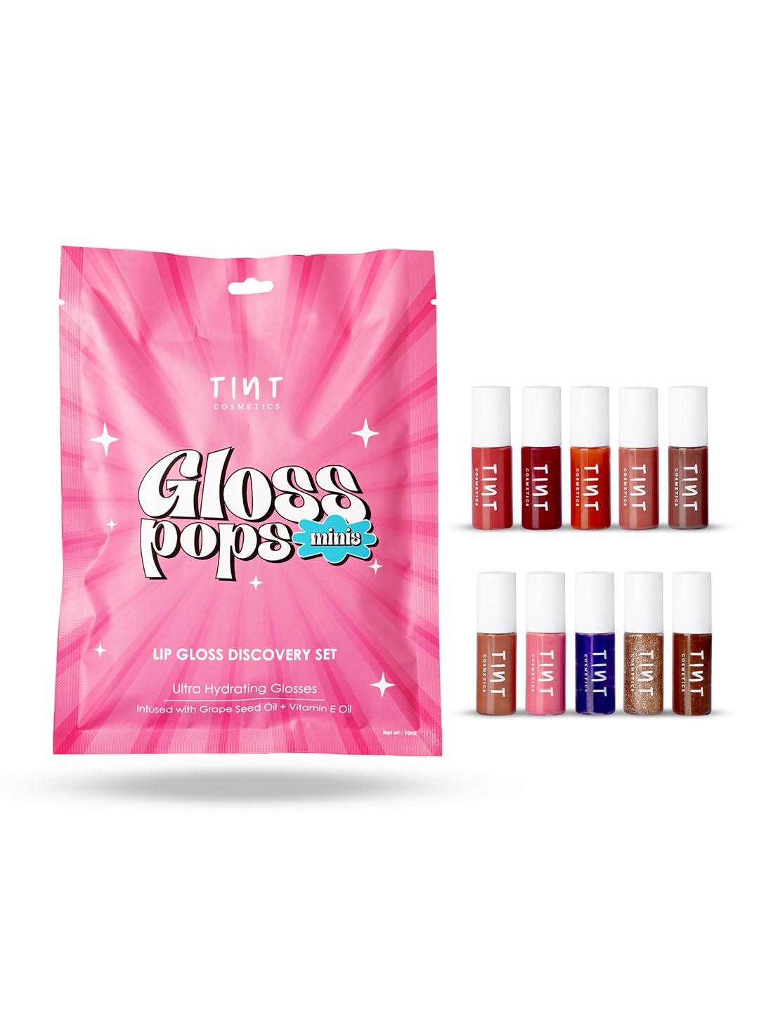 Tint Cosmetics Set Of 10 Gloss Pops Hydrating Lip Gloss - 3 ml Each-picture-34