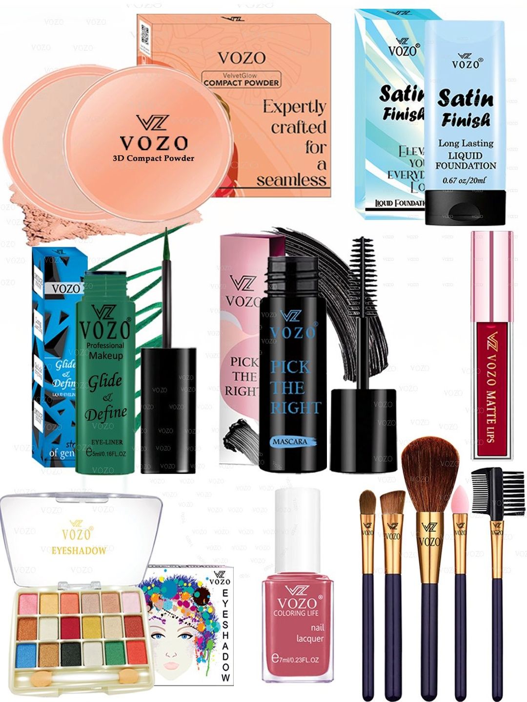 VOZO Set Of 12 Long Lasting Makeup Kit-picture-40