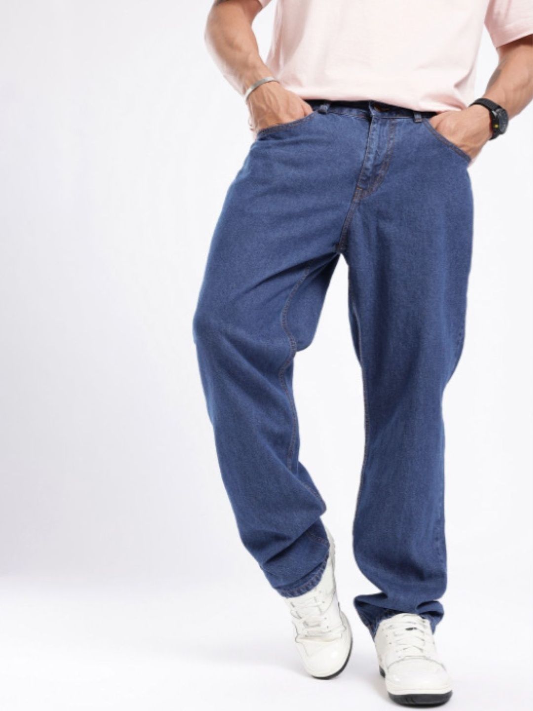 SZN Men Classic Boyfriend Fit Mid-Rise Denim Stretchable Jeans-picture-37