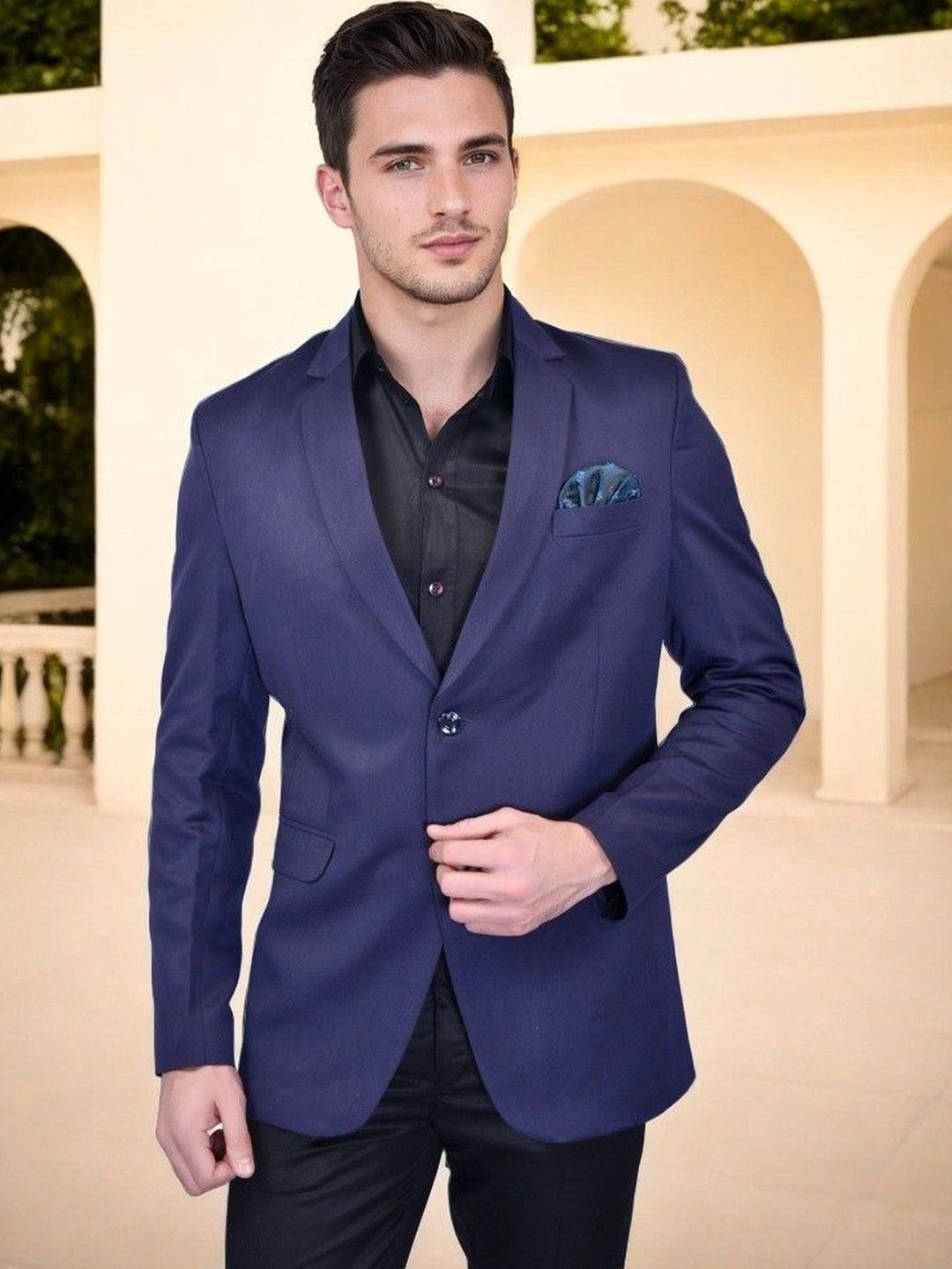 PRINTINDIA Slim-Fit Single Breasted Blazer-picture-11