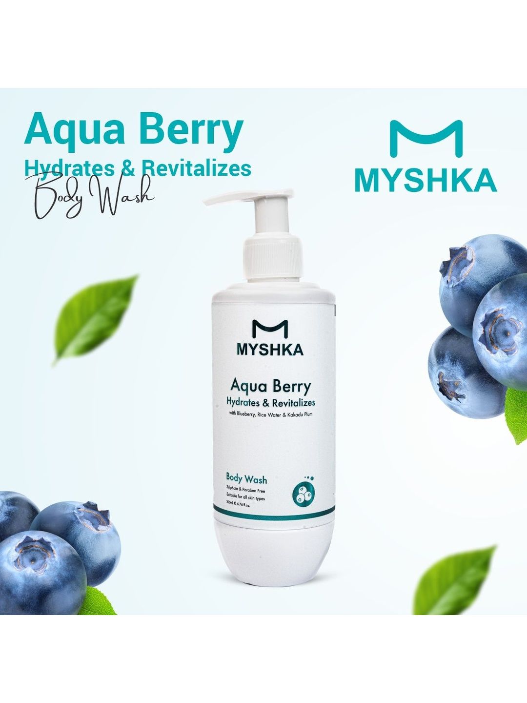 Myshka Hydrating Body Wash With Blue Berry & Rice Water - 200 ml-picture-19