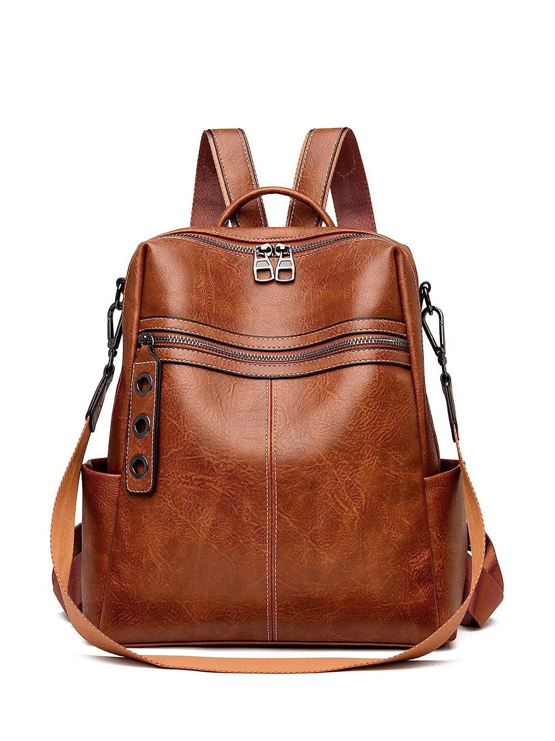 truearch Women Textured Ergonomic Shoulder Straps Medium Backpack-picture-17