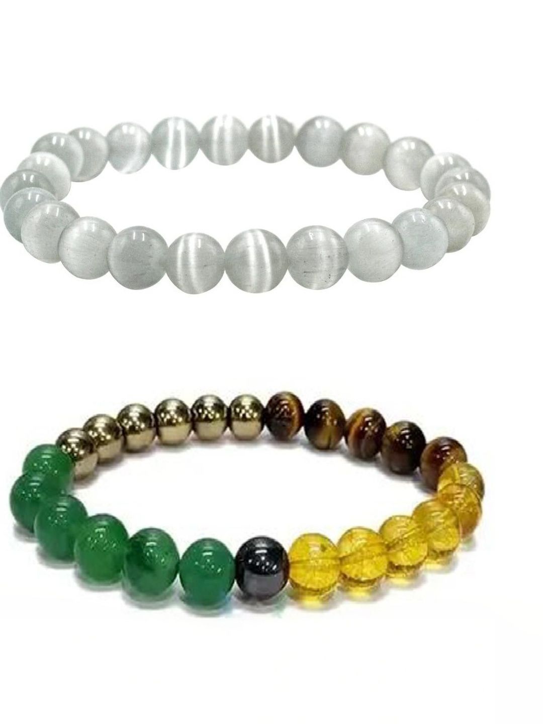 ARDLOR Set Of 2 Artificial Beaded Elasticated Bracelets-picture-41