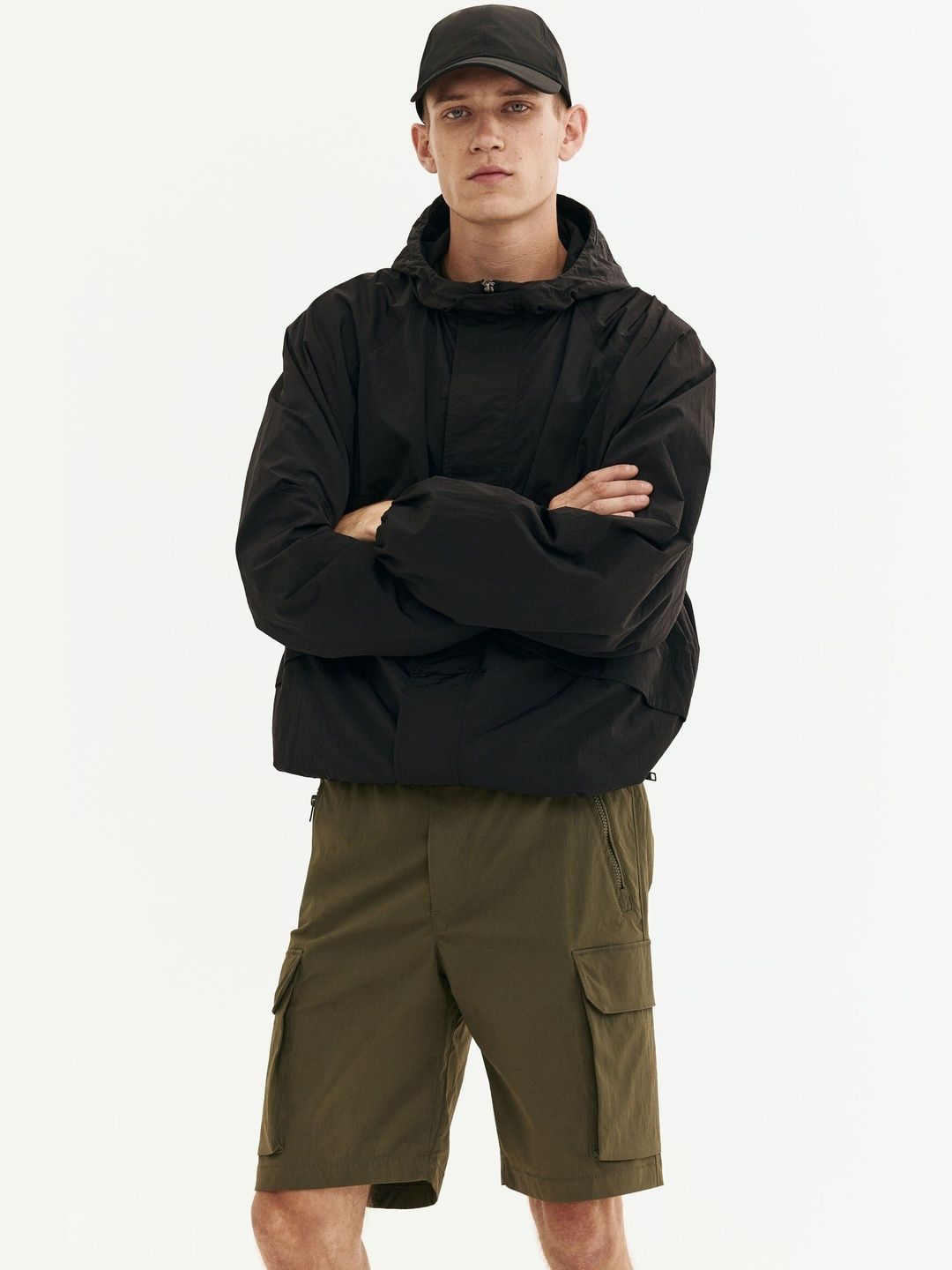 H&M Regular Fit Nylon Cargo Shorts