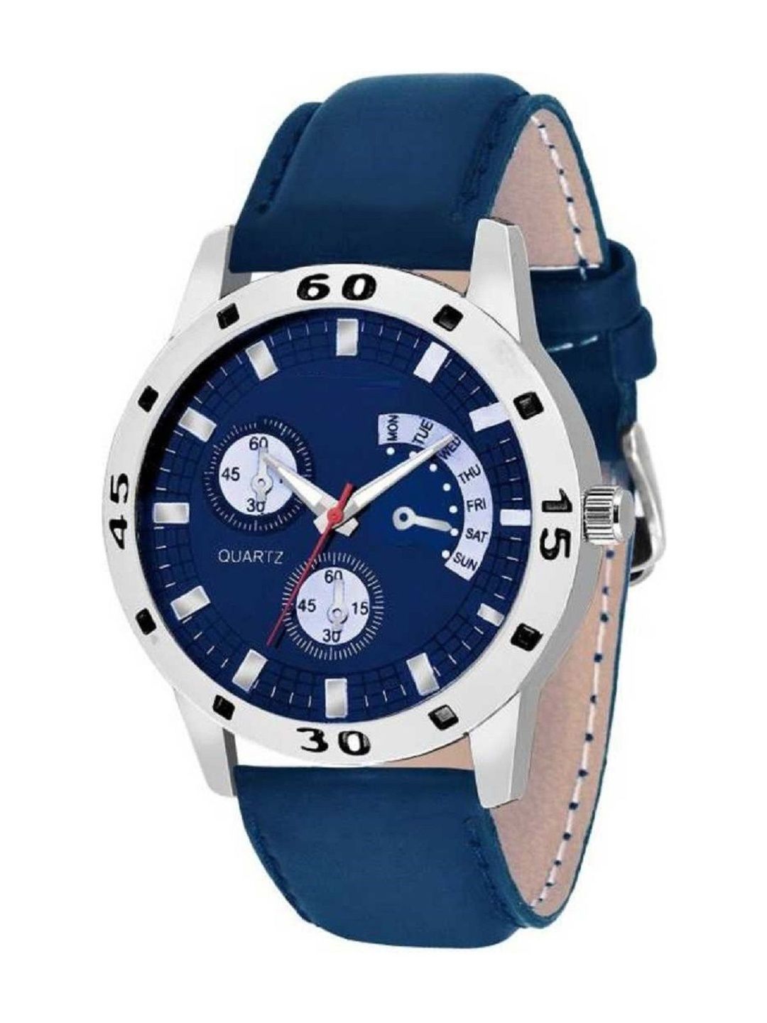 SZN Men Dial & Leather Straps Analogue Watch Aveo leather BlueSZNN36514400-image-47