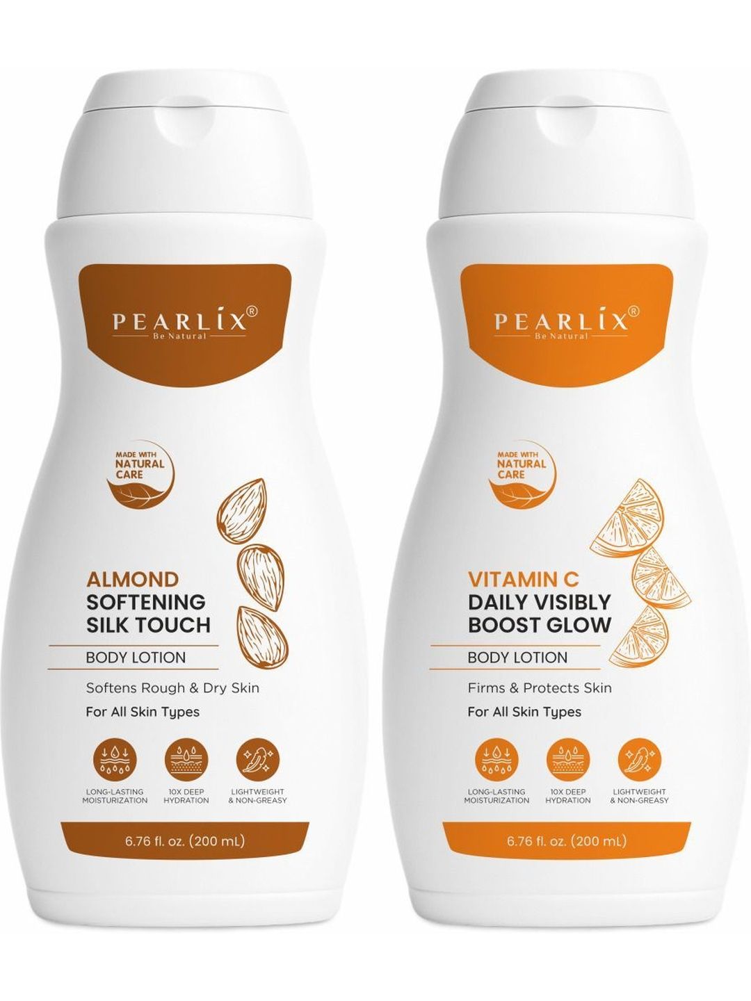 Pearlix Be Natural Set Of 2 Almond & Vitamin C Body Lotion Deep Nourishment - 200 ml Each-picture-14