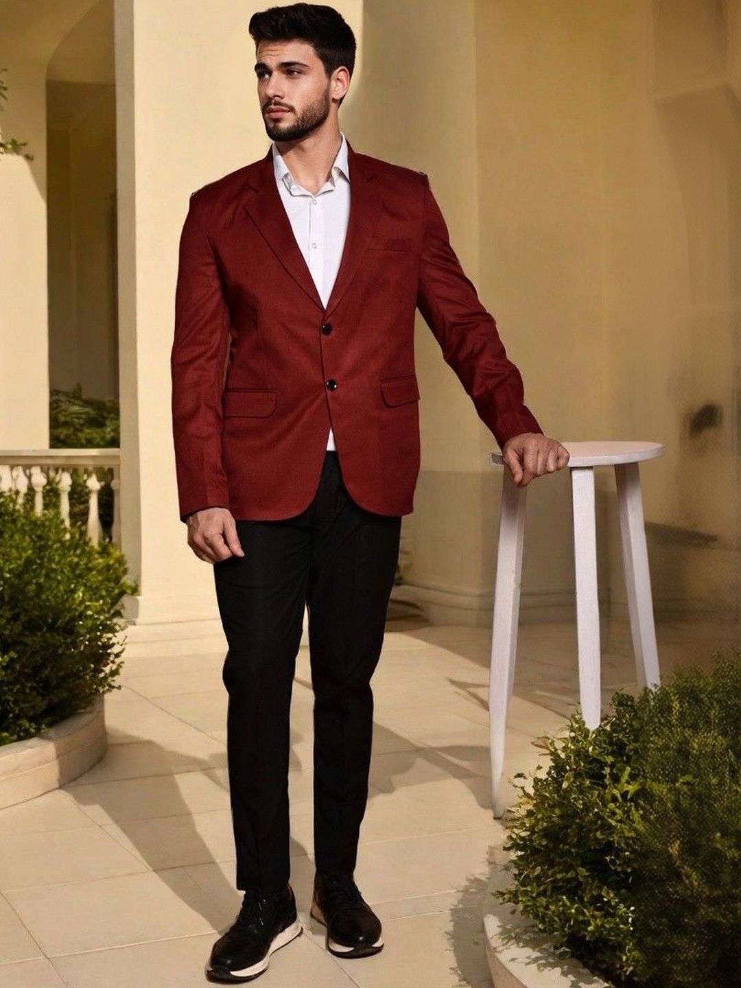 PRINTCULTR Single Breasted Blazer-picture-36