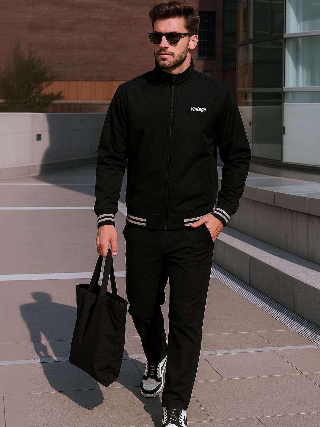 FTX Men Typography Colourblocked Windcheater Sporty Jacket-picture-20