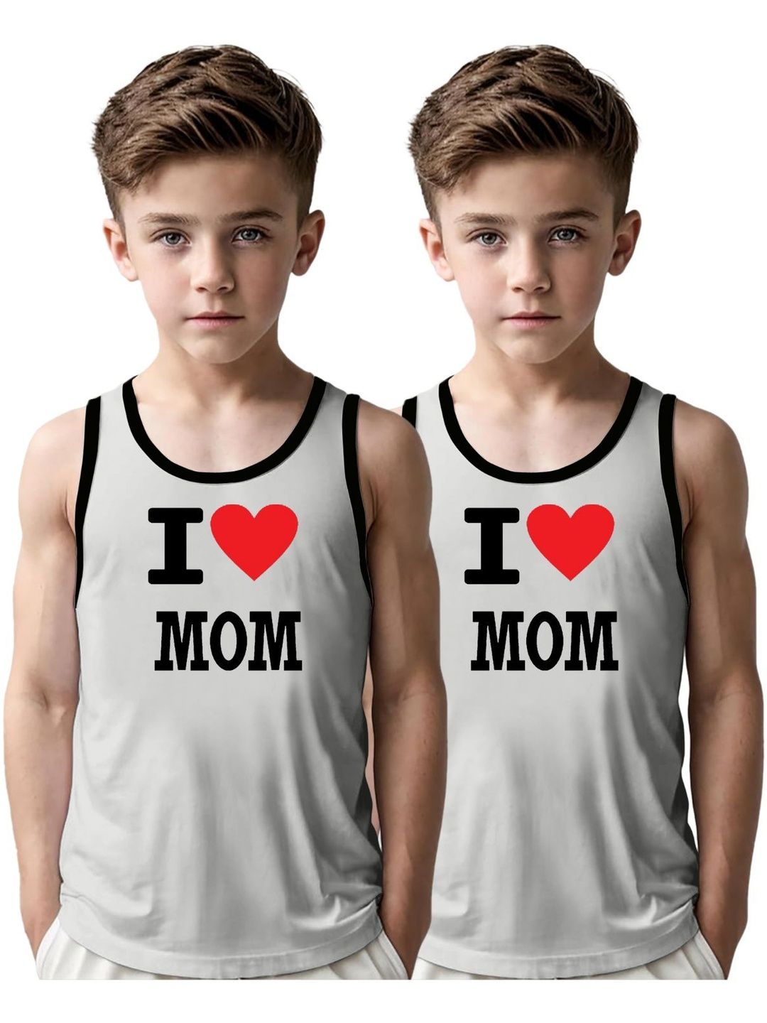 MGRS Boys Pack Of 2 Printed Cotton Basic Vests-image-48