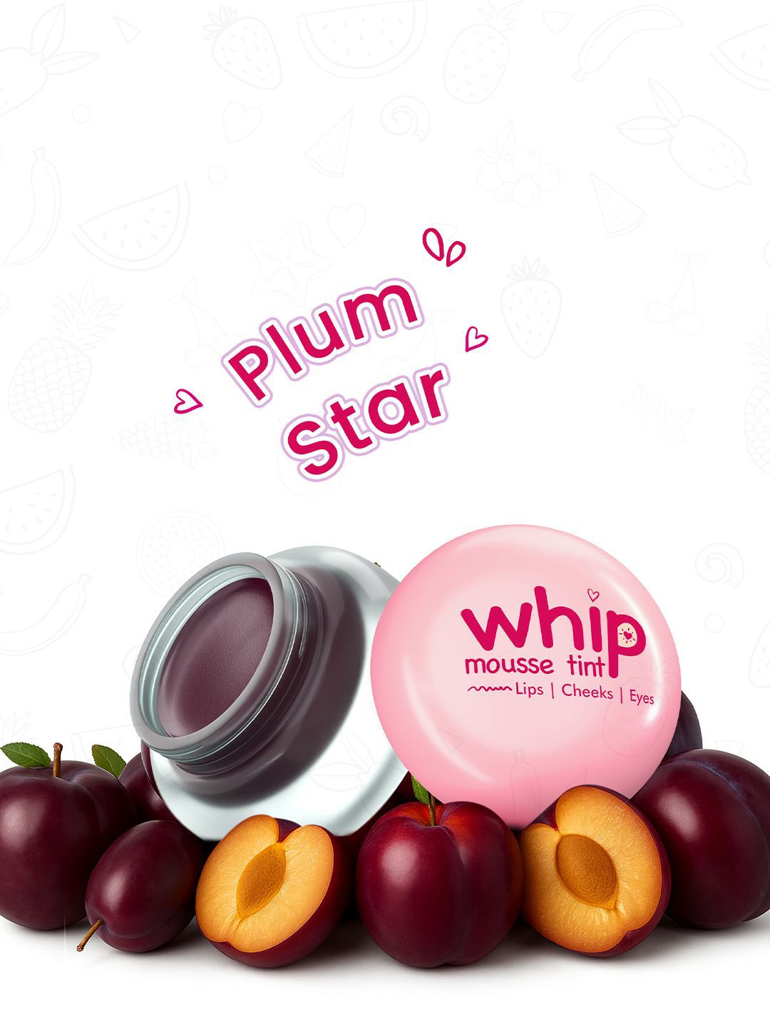 GLAM21 Whip Mousse Tint For Lips, Eyes & Cheeks With Vitamin E - Plum Star 06-picture-29