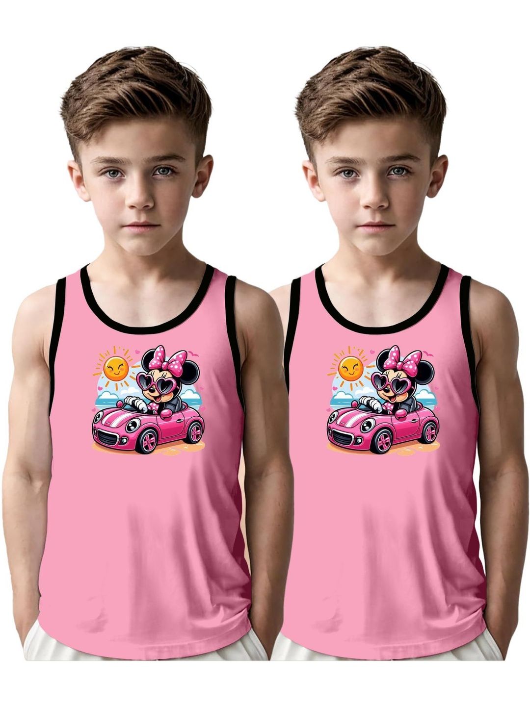 MGRS Boys Pack Of 2 Printed Cotton Basic Vests-picture-35
