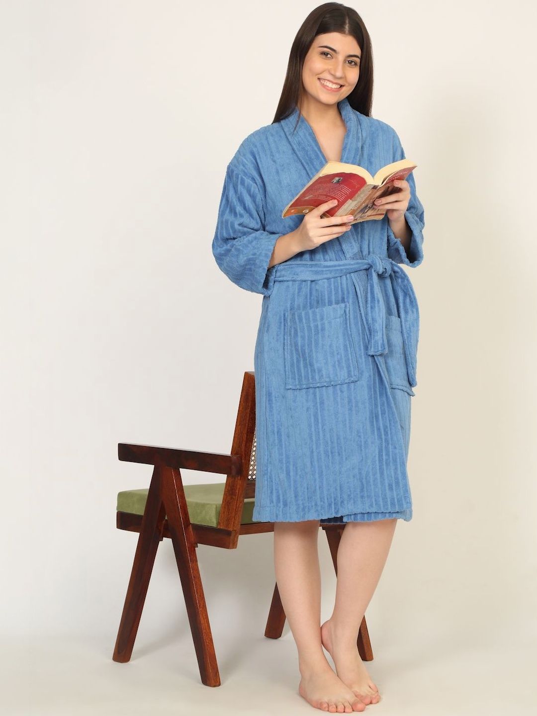 Creeva Unisex Cotton Bath Robe & Wraps-image-28