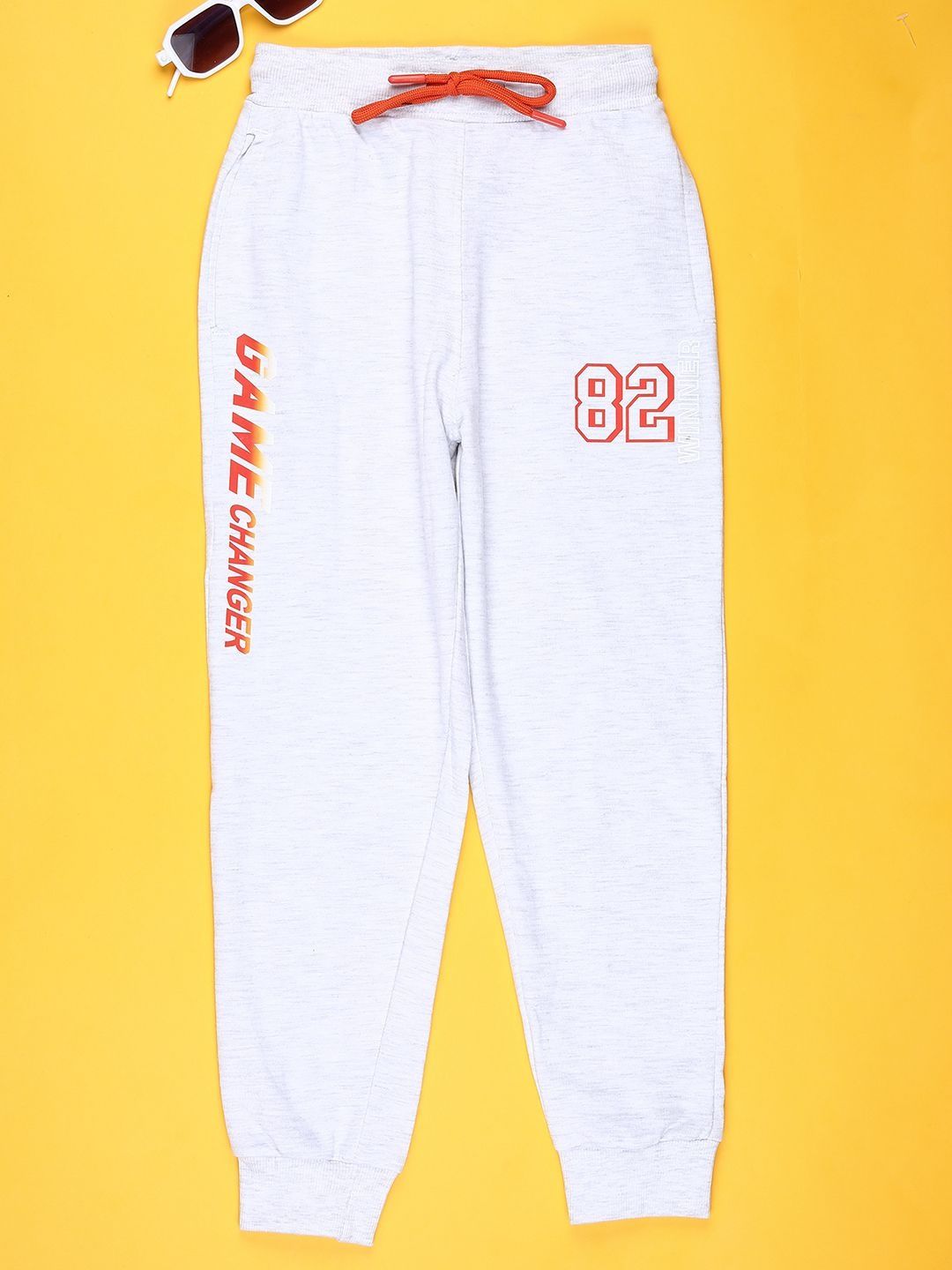 V-Mart Boys Typography Printed Regular Fit Mid-Rise Cotton Joggers-picture-51