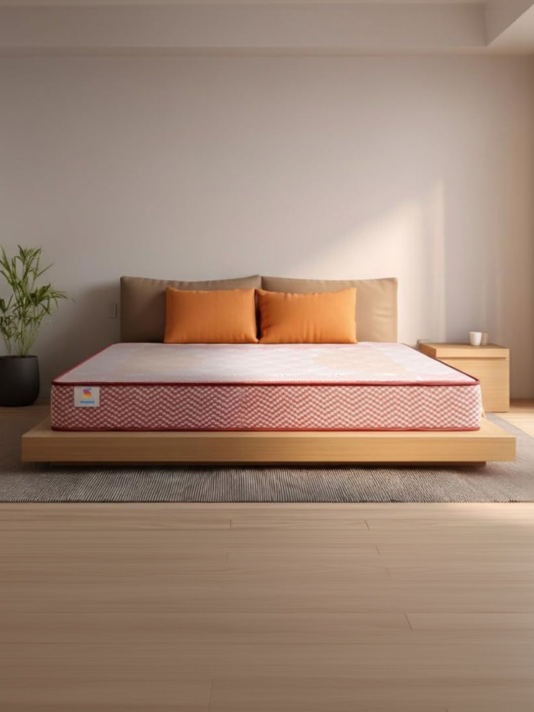 Sleepwell durafirm classic rebonded foam soft & anti-sag king size mattress 72x70x6 inch