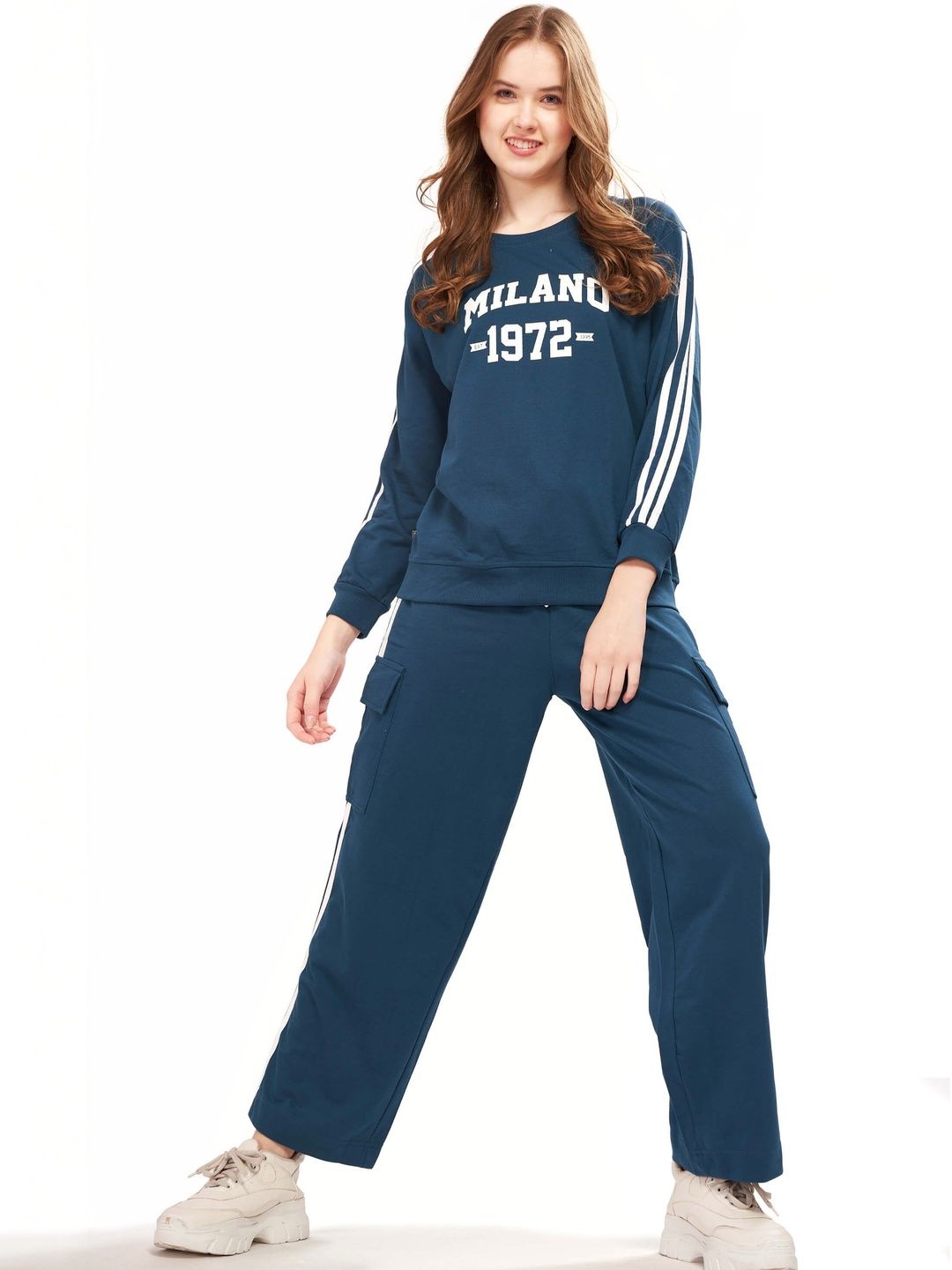 WEET Women Printed Cotton Tracksuits-picture-23