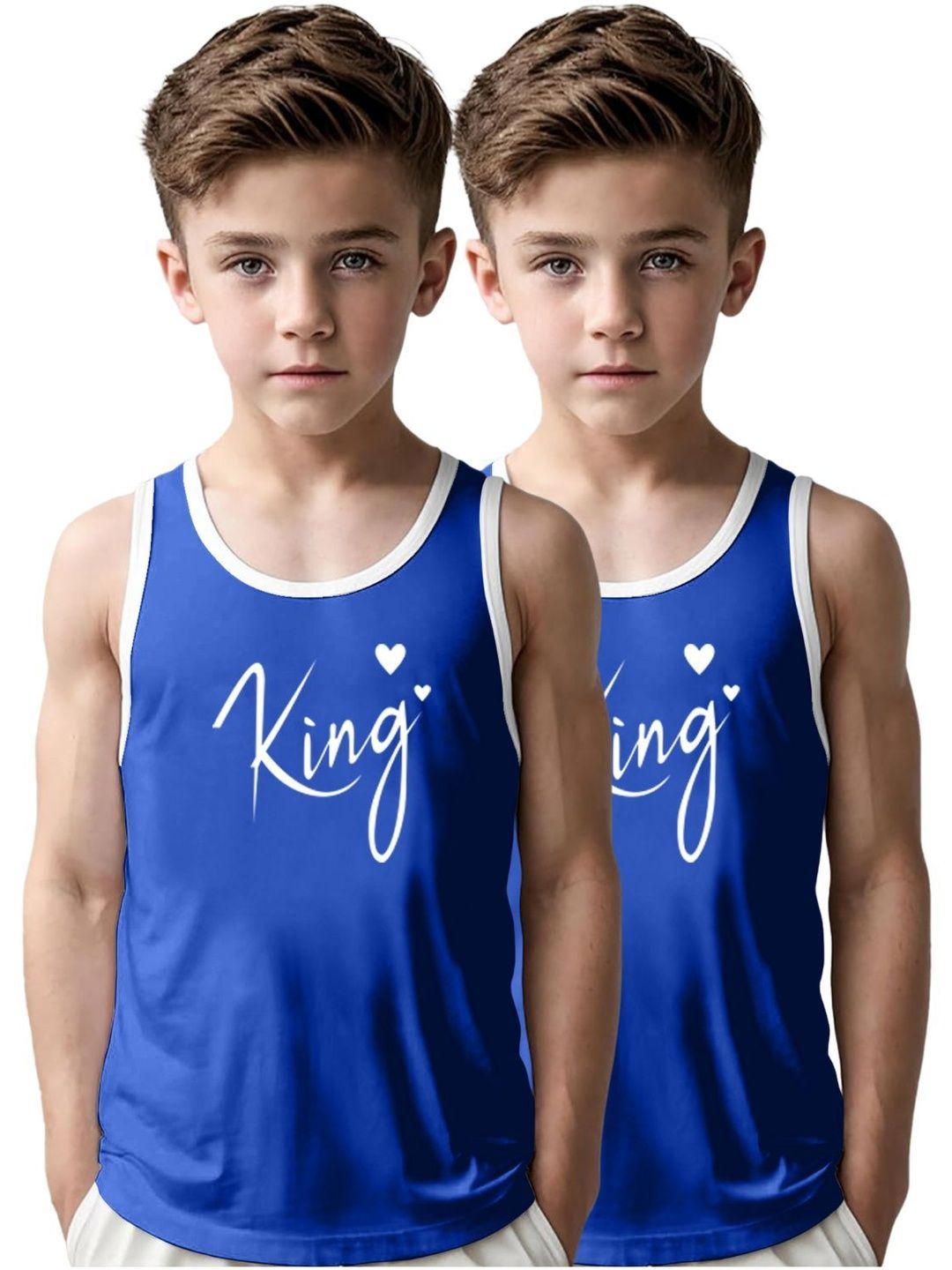 MGRS Boys Pack Of 2 Printed Cotton Basic Vests-image-33