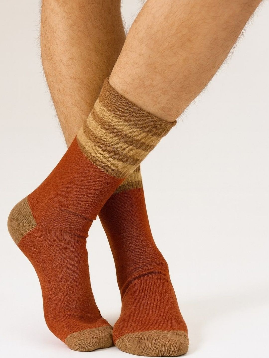 ZEVORA Men Pack Of 5 Striped Calf Length Socks-picture-38