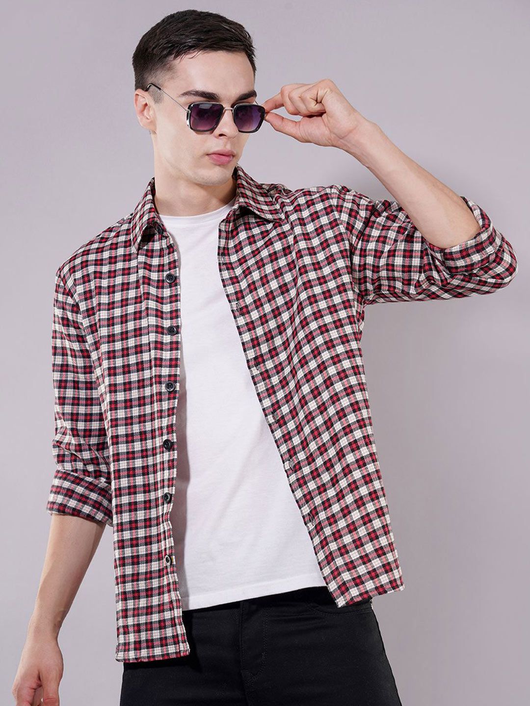Swaggish Women Gingham Checks Checked Casual Shirt-picture-37