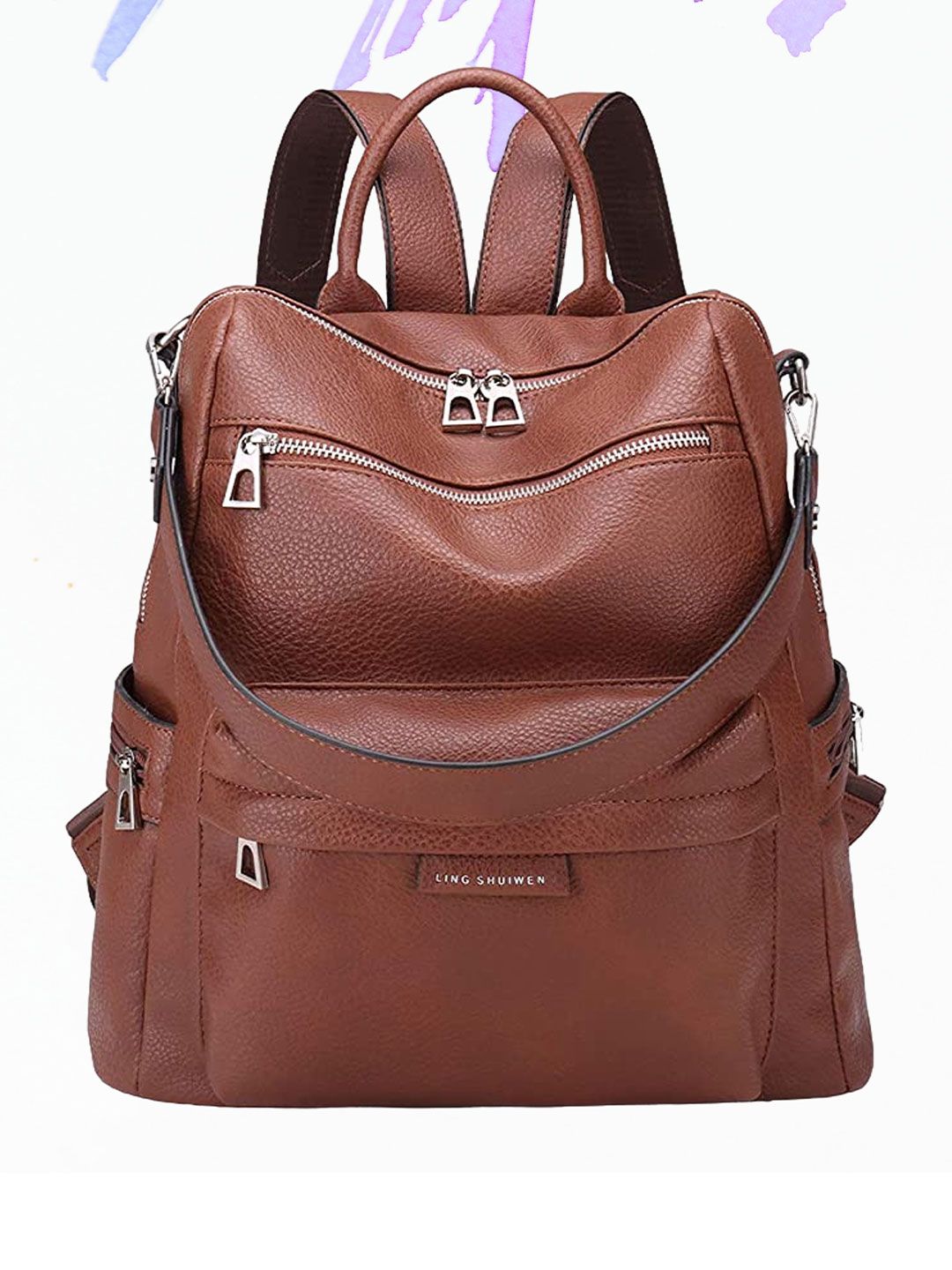 truearch Women Textured Ergonomic Strap Backpack-picture-28