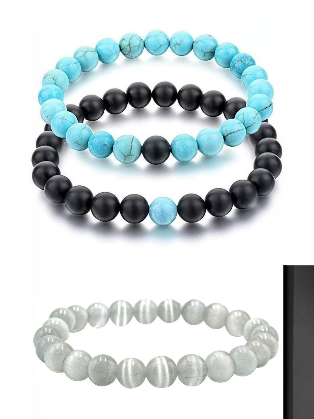 ARDLOR Set Of 3 Artificial Beaded Elasticated Bracelets-picture-17